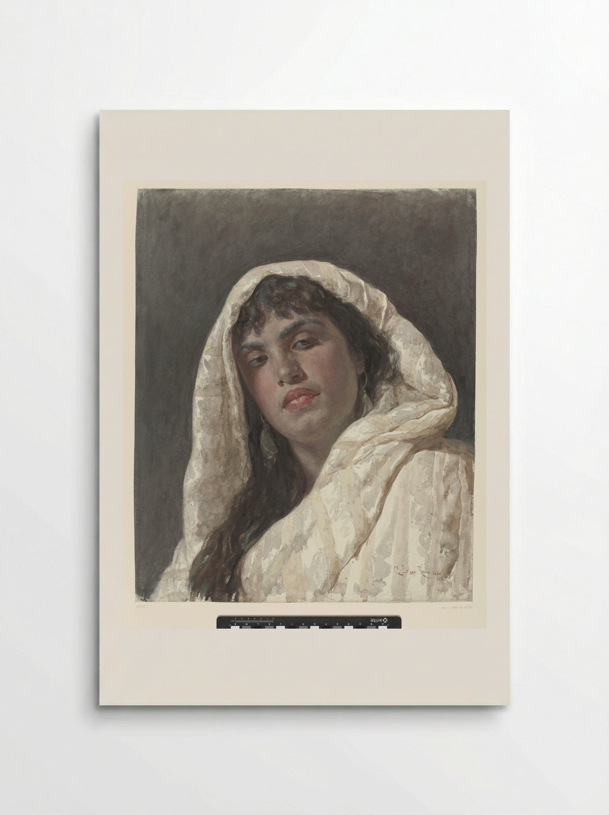 Buste van een Oosterse vrouw - Cesare Biseo - Poster
