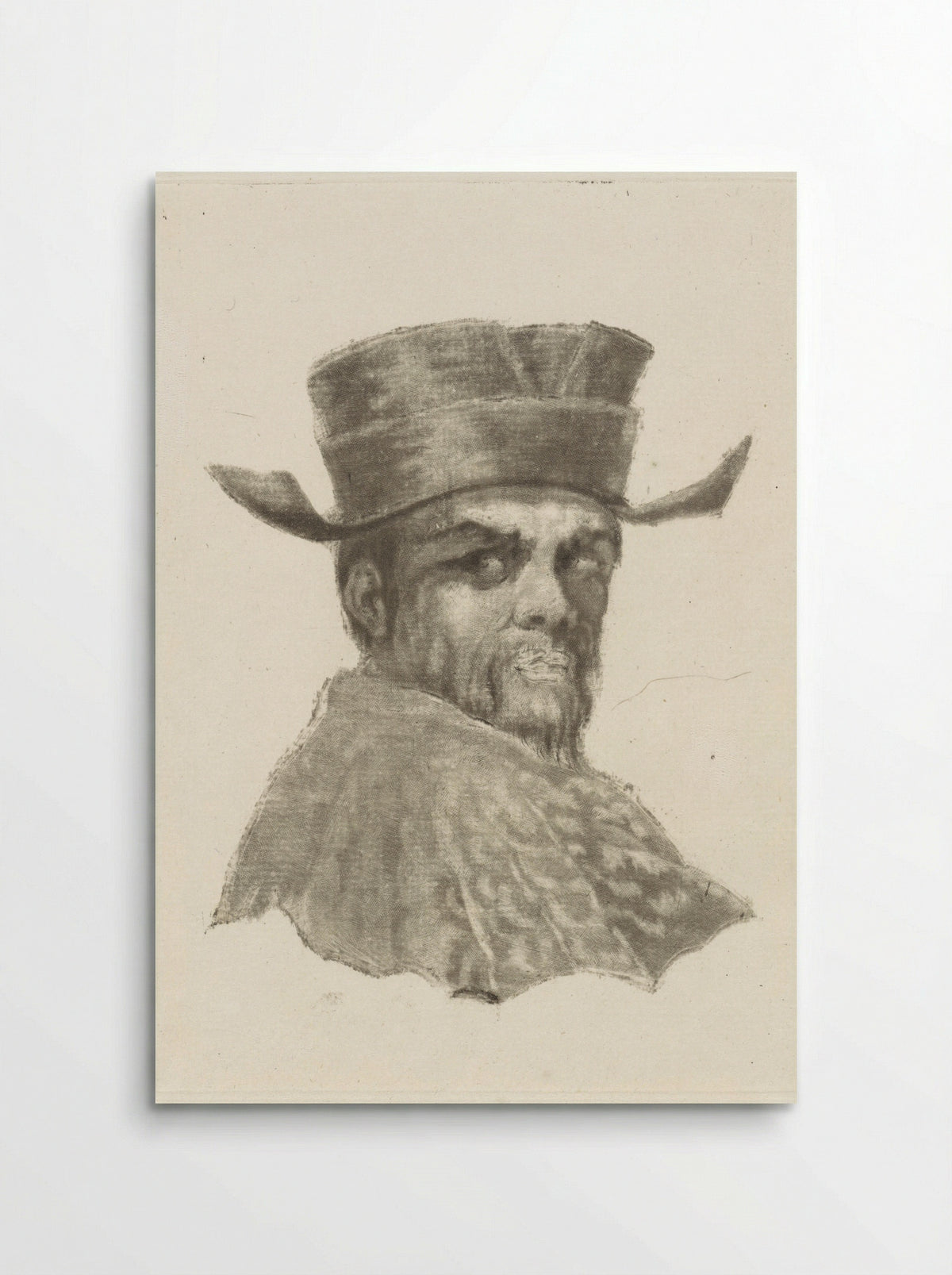 Buste van een man met een hoed - Dirk van der Toorn - Poster