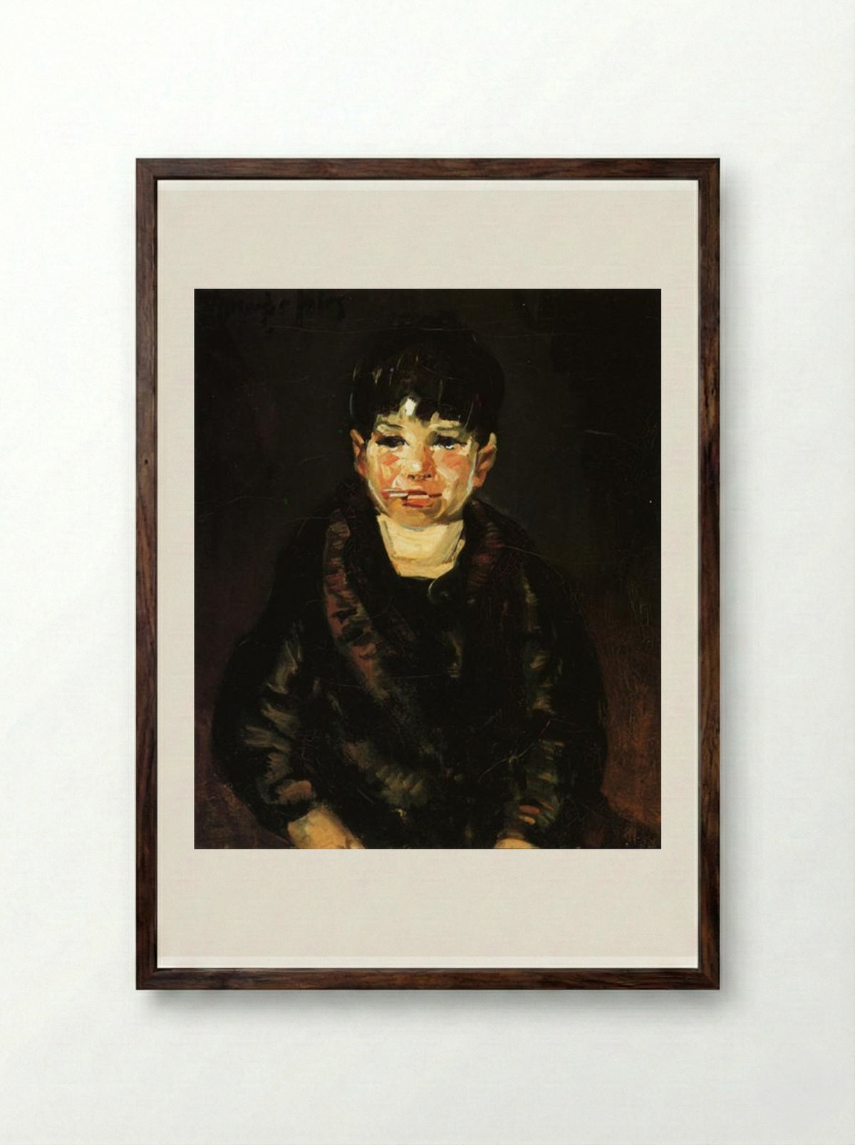 Butts - George Luks - Framed Print Dark Wood