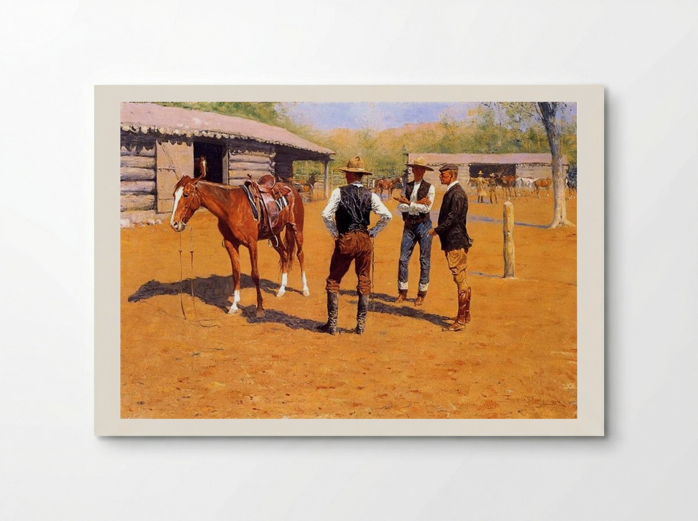 Buying Polo Ponies in the West - Frederic Remington - Poster