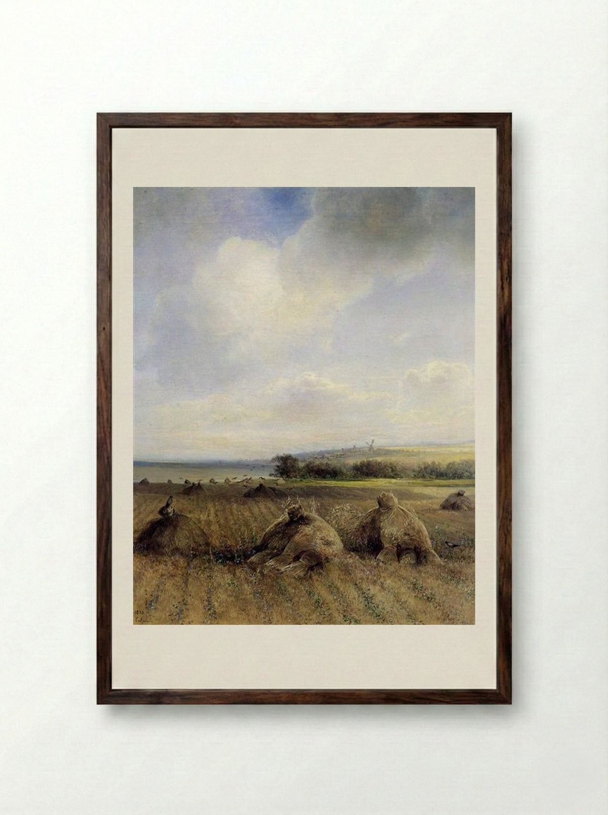 By late summer, on the Volga - Aleksey Savrasov - Framed Print Dark Wood