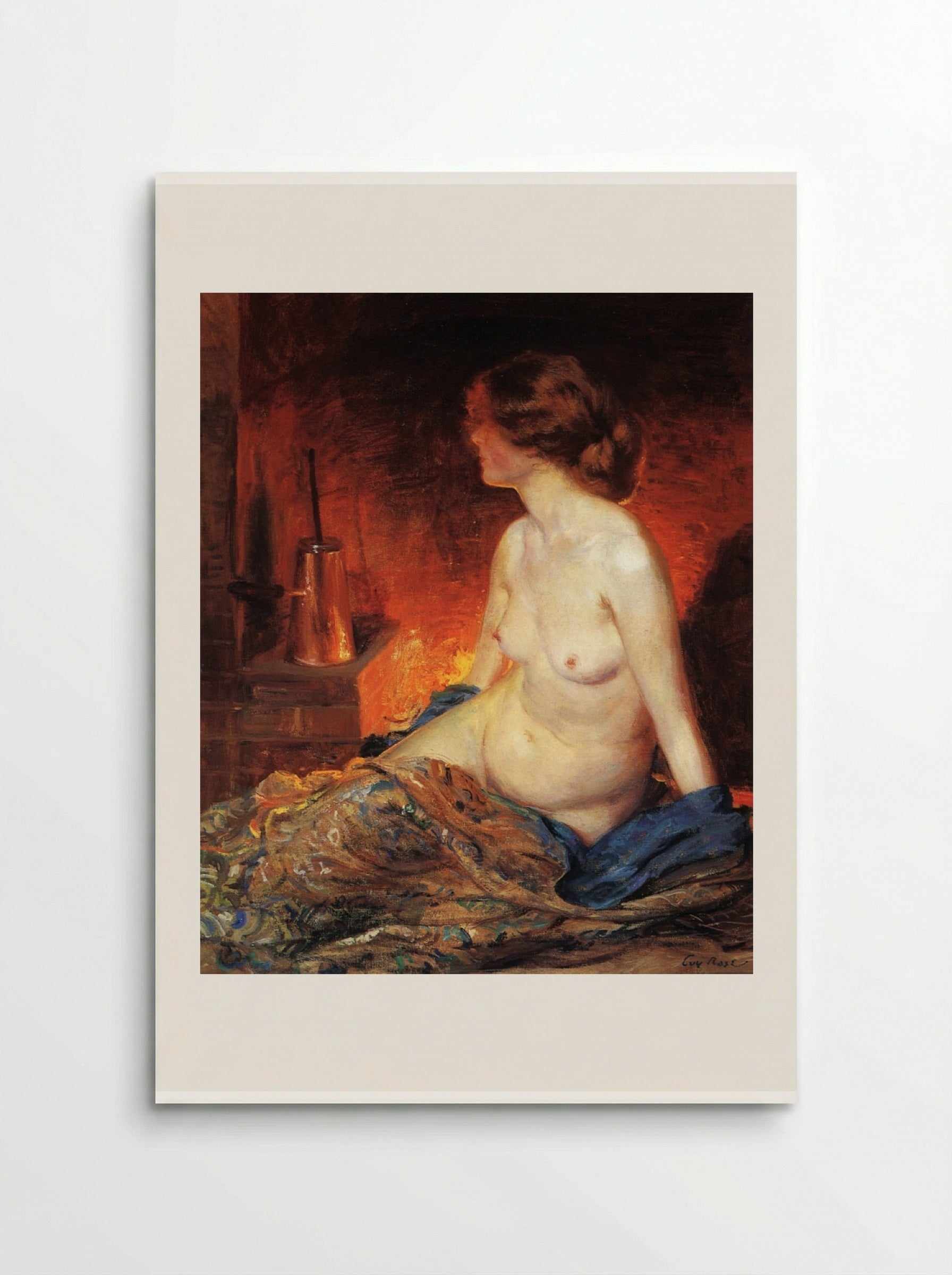 By the Fireside - Guy Rose - Poster