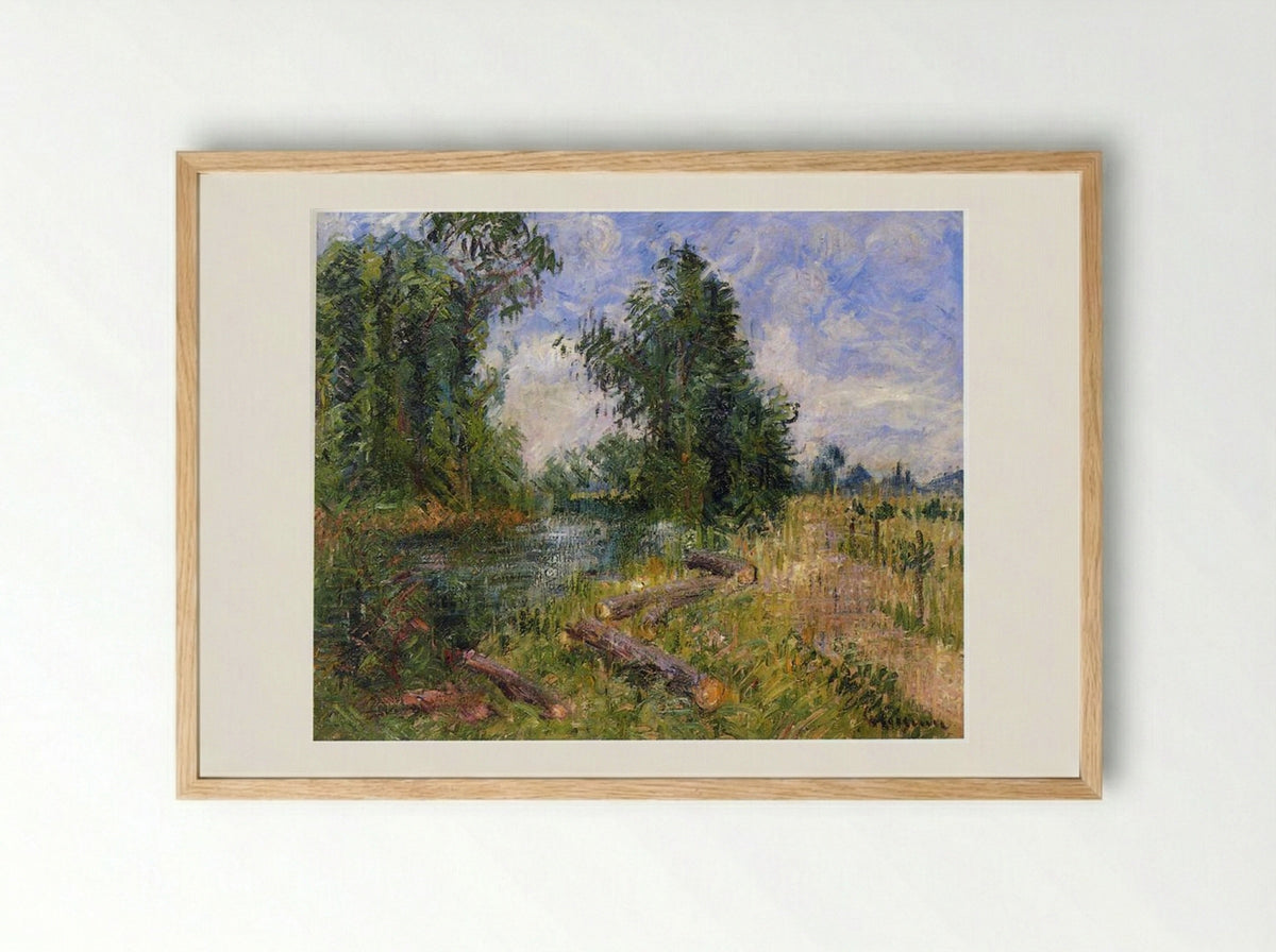 By the Lorne River near Caen - Gustave Loiseau - Framed Print Wood