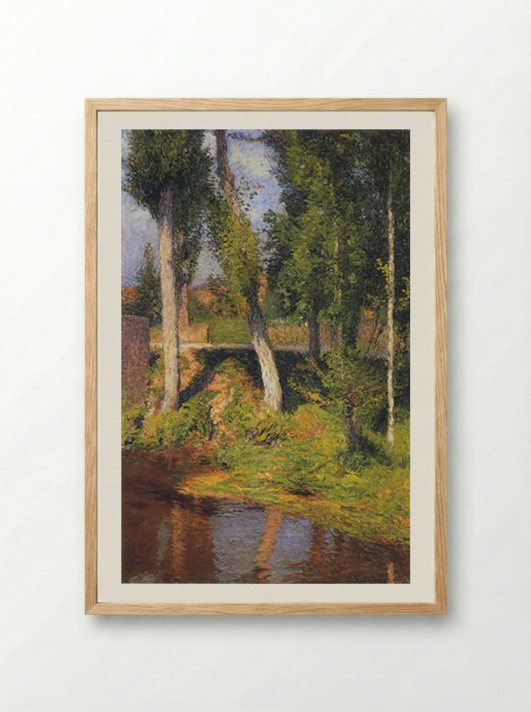 By the River - Henri Martin - Framed Print Wood
