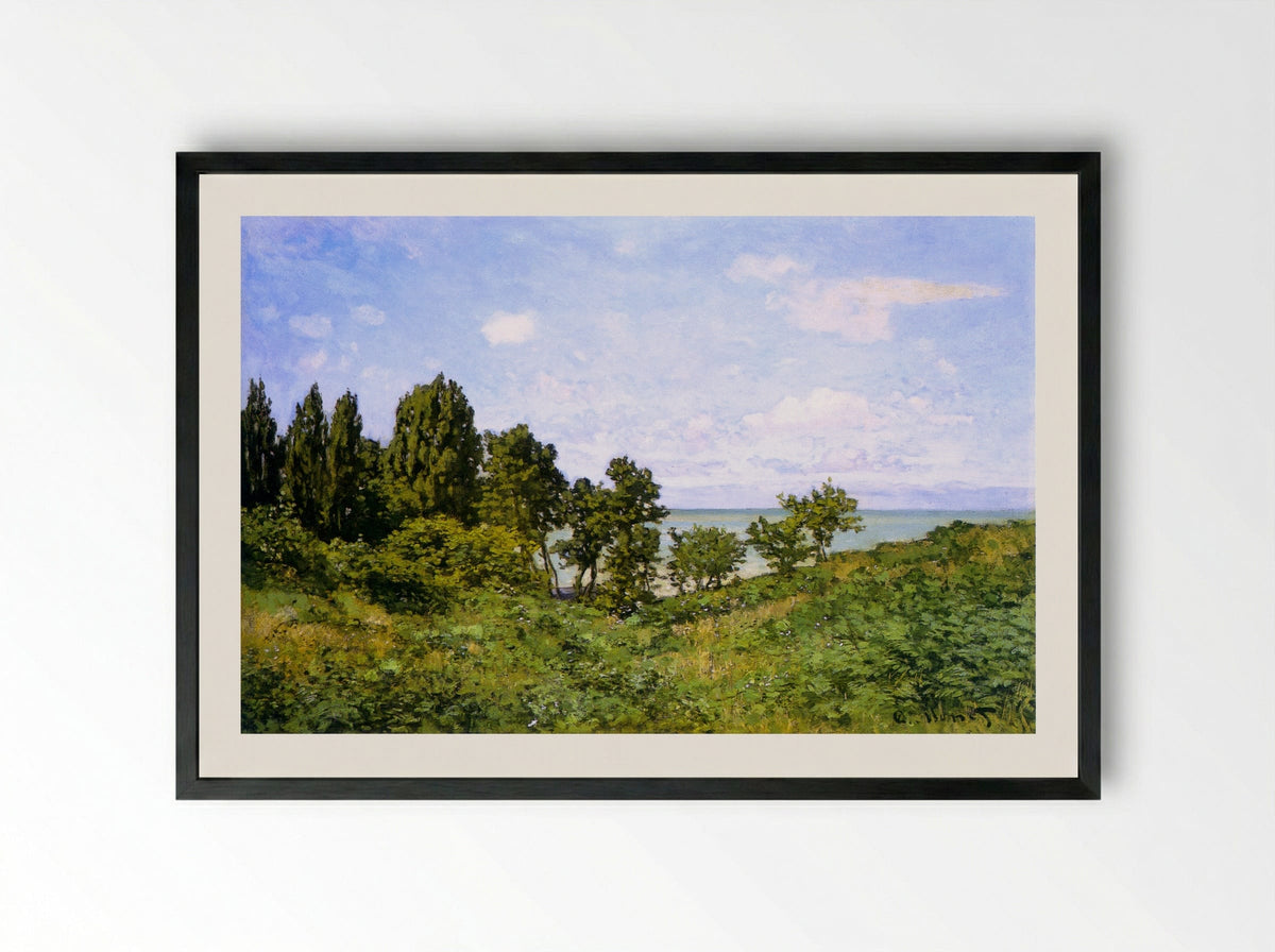 By the Sea - Claude Monet - Framed Print Black