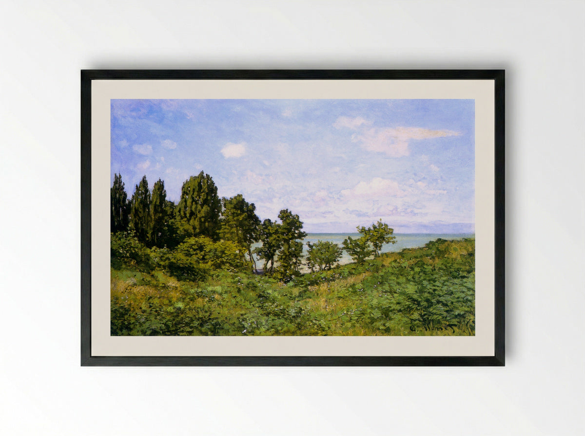 By the Sea - Claude Monet - Framed Print Black