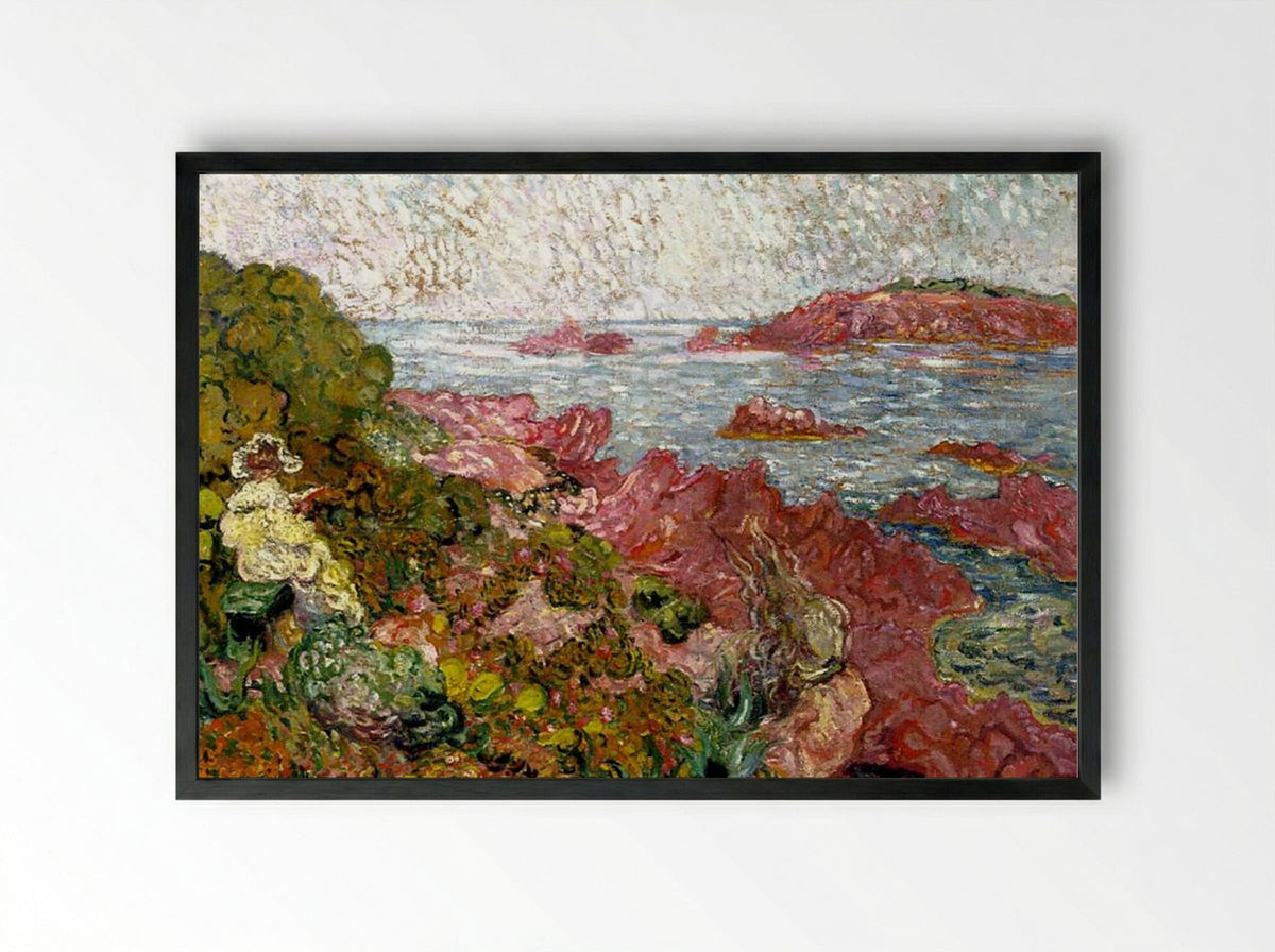 By the Sea - Louis Valtat - Framed Print Black