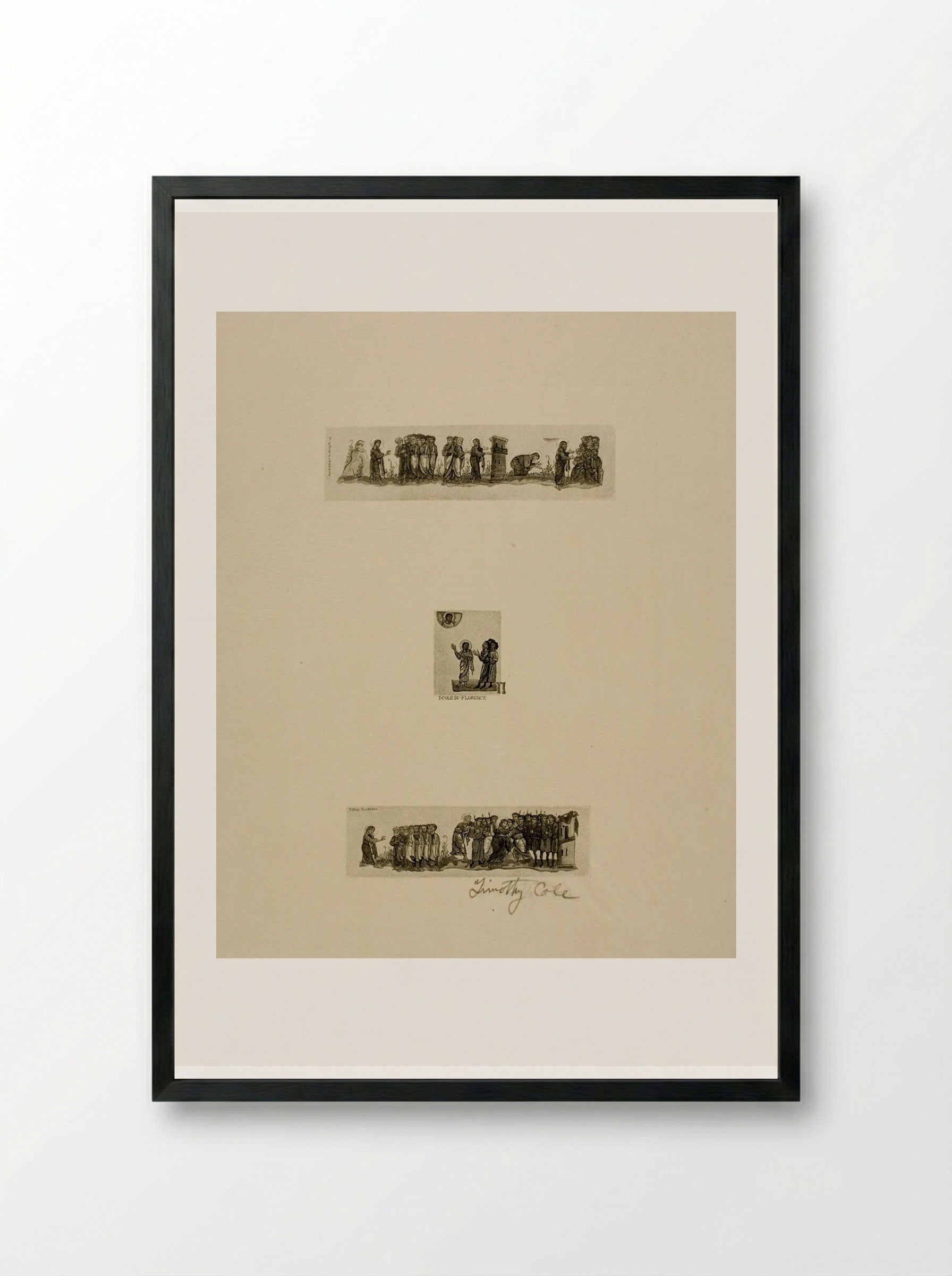 Byzantine Manuscript Illuminations - Timothy Cole - Framed Print Black