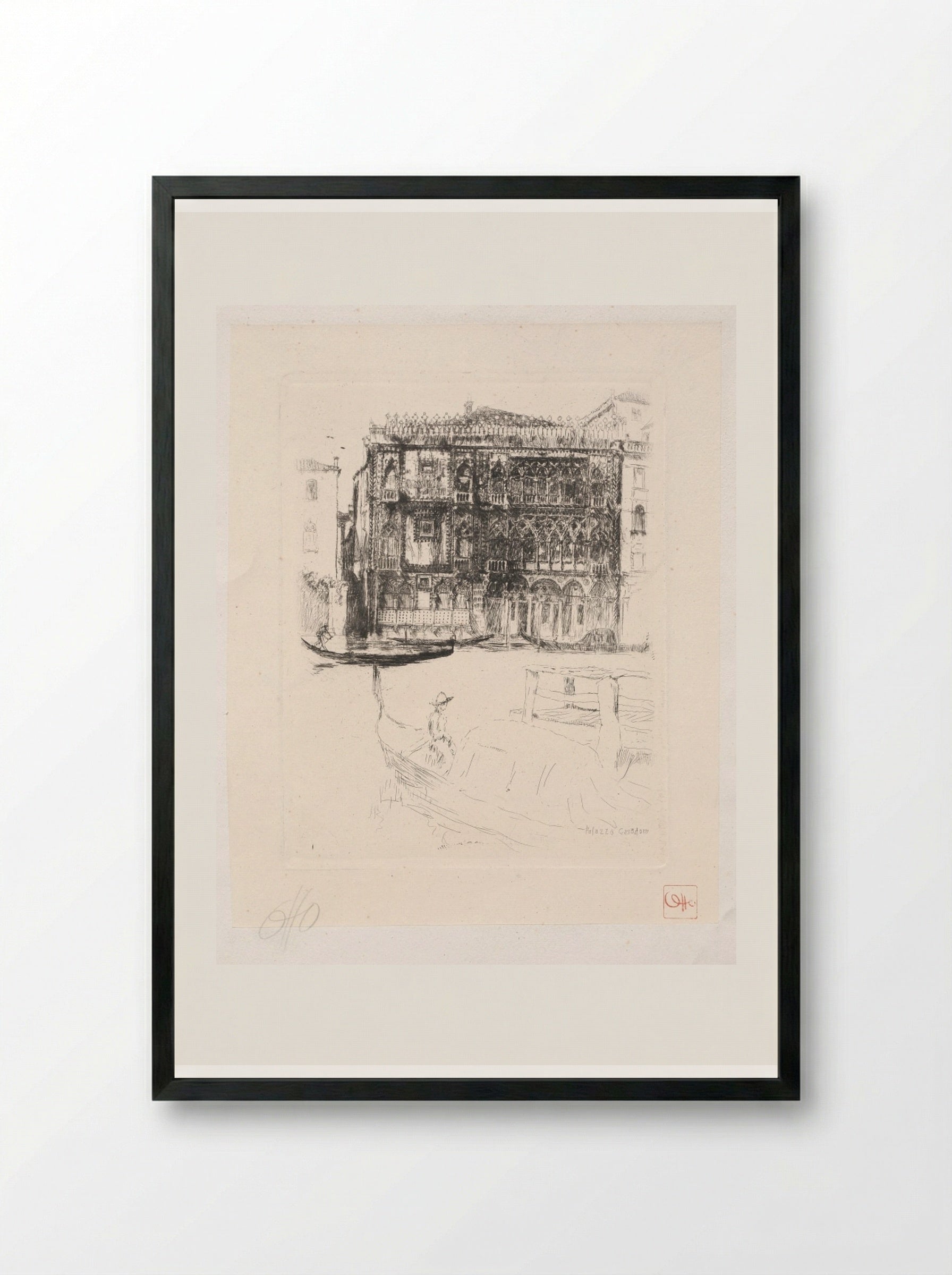 Cà d'Oro, Venice - Otto H. Bacher - Framed Print Black