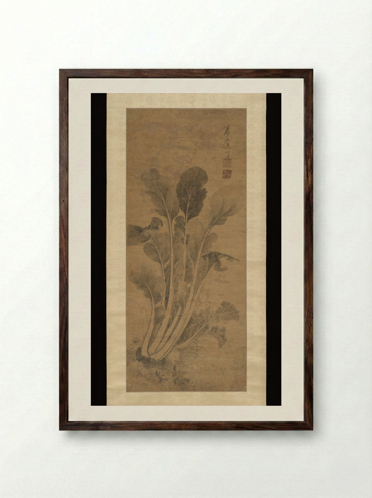 Cabbage - Ma Shida - Framed Print Dark Wood