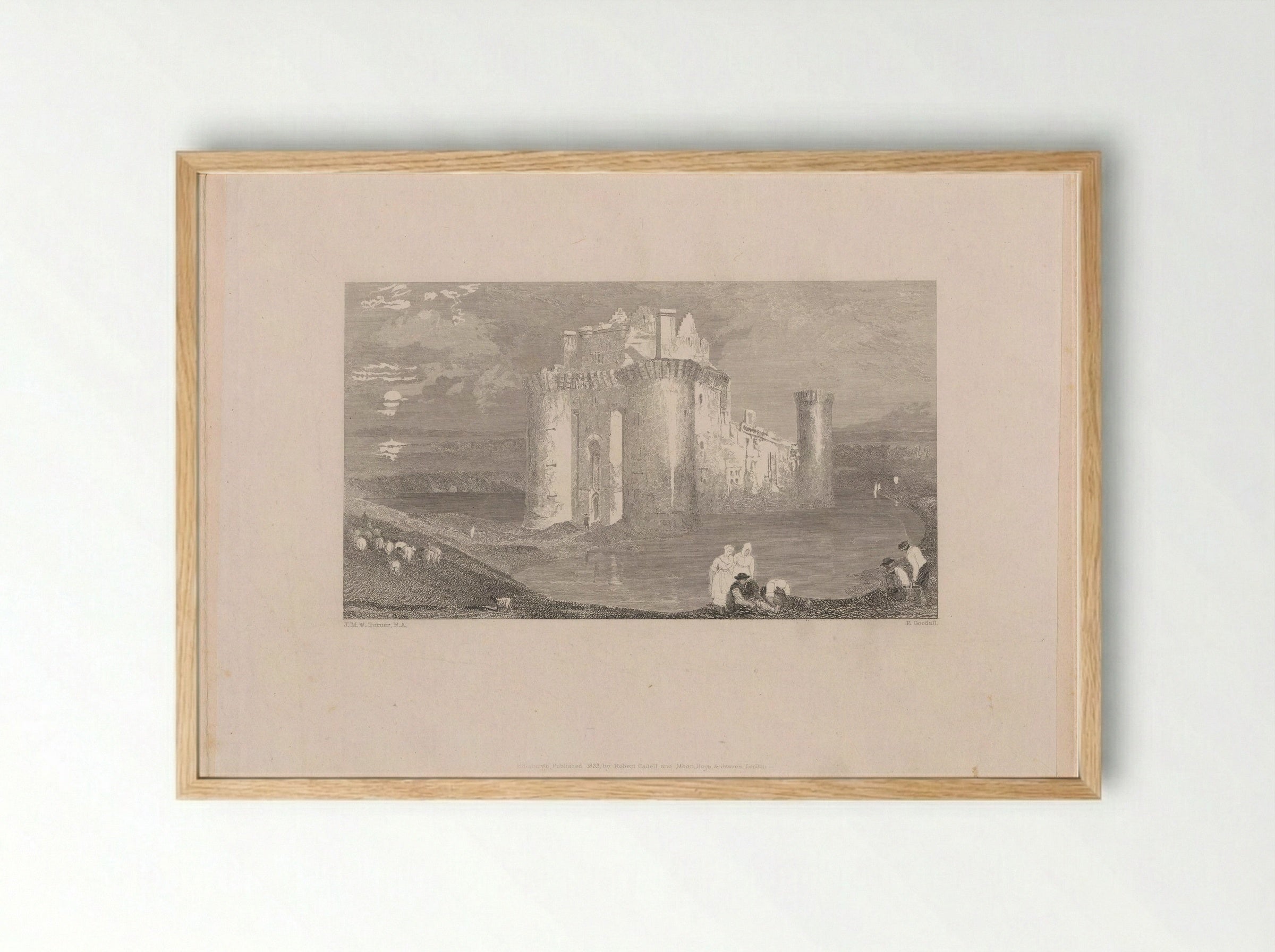 Caerlaverock Castle - Edward Goodall - Framed Print Wood