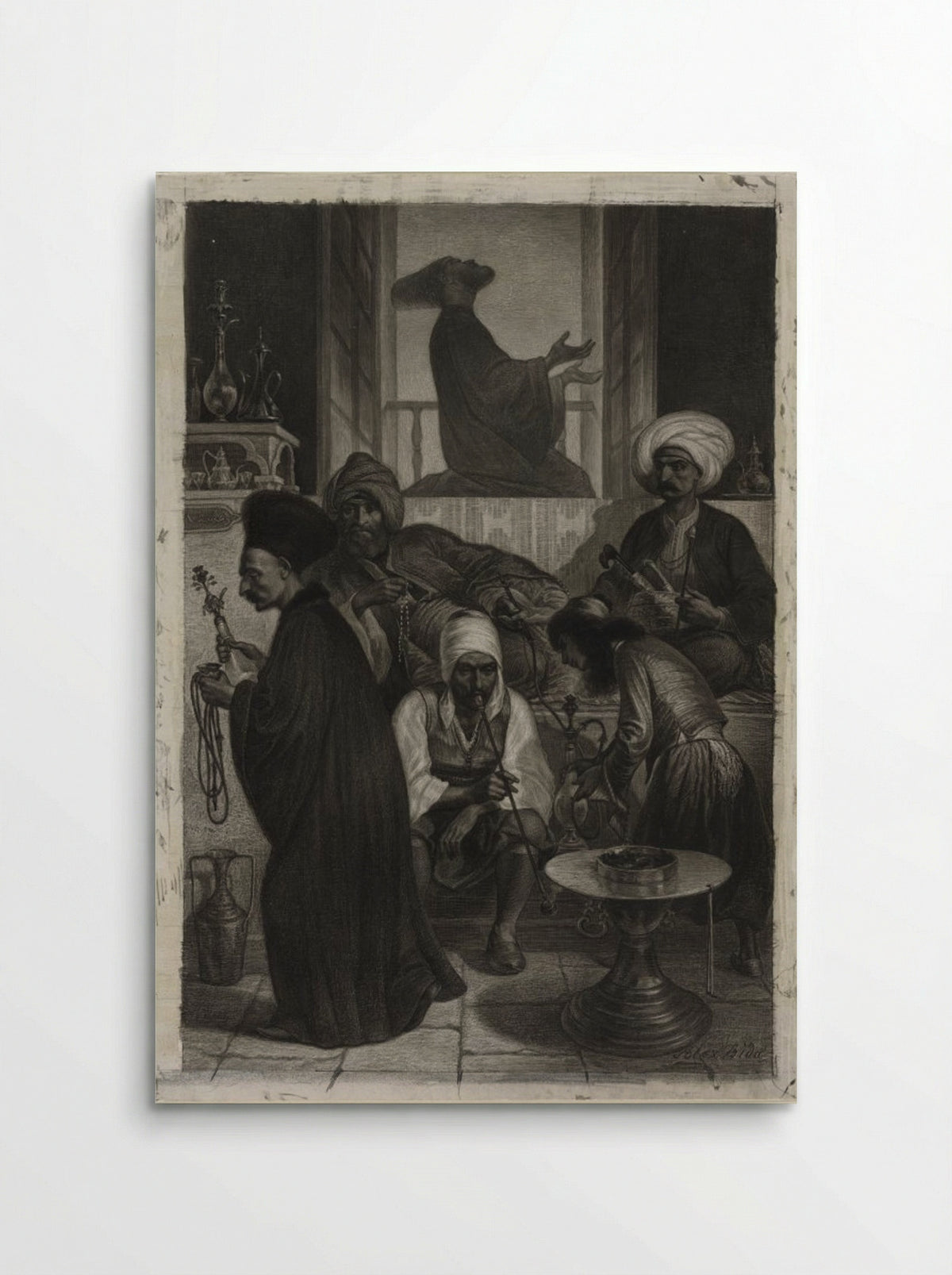 Café in Constantinople - Alexandre Bida - Poster