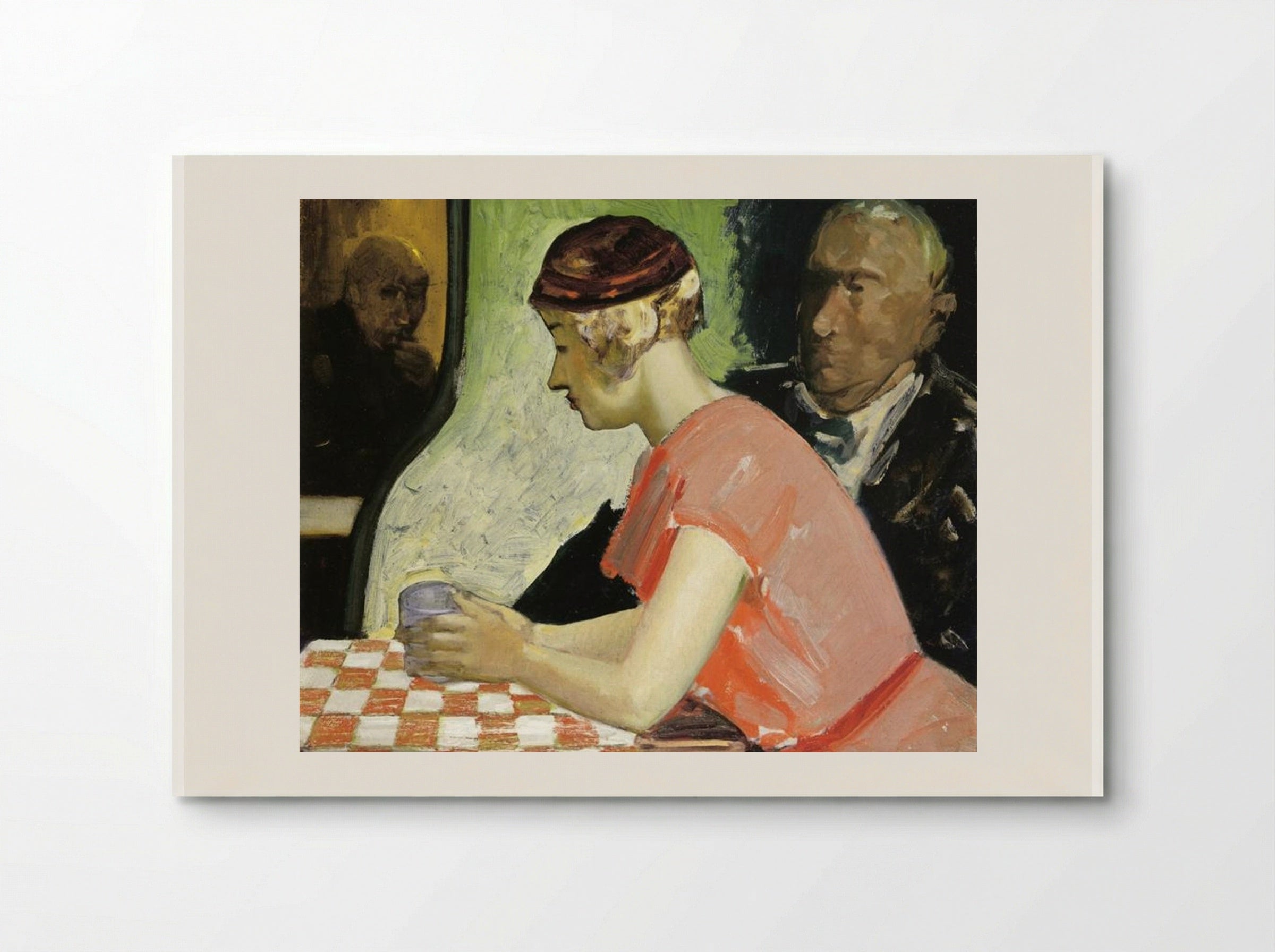 Cafe Scene (A Study of a Young Woman) - George Luks - Poster