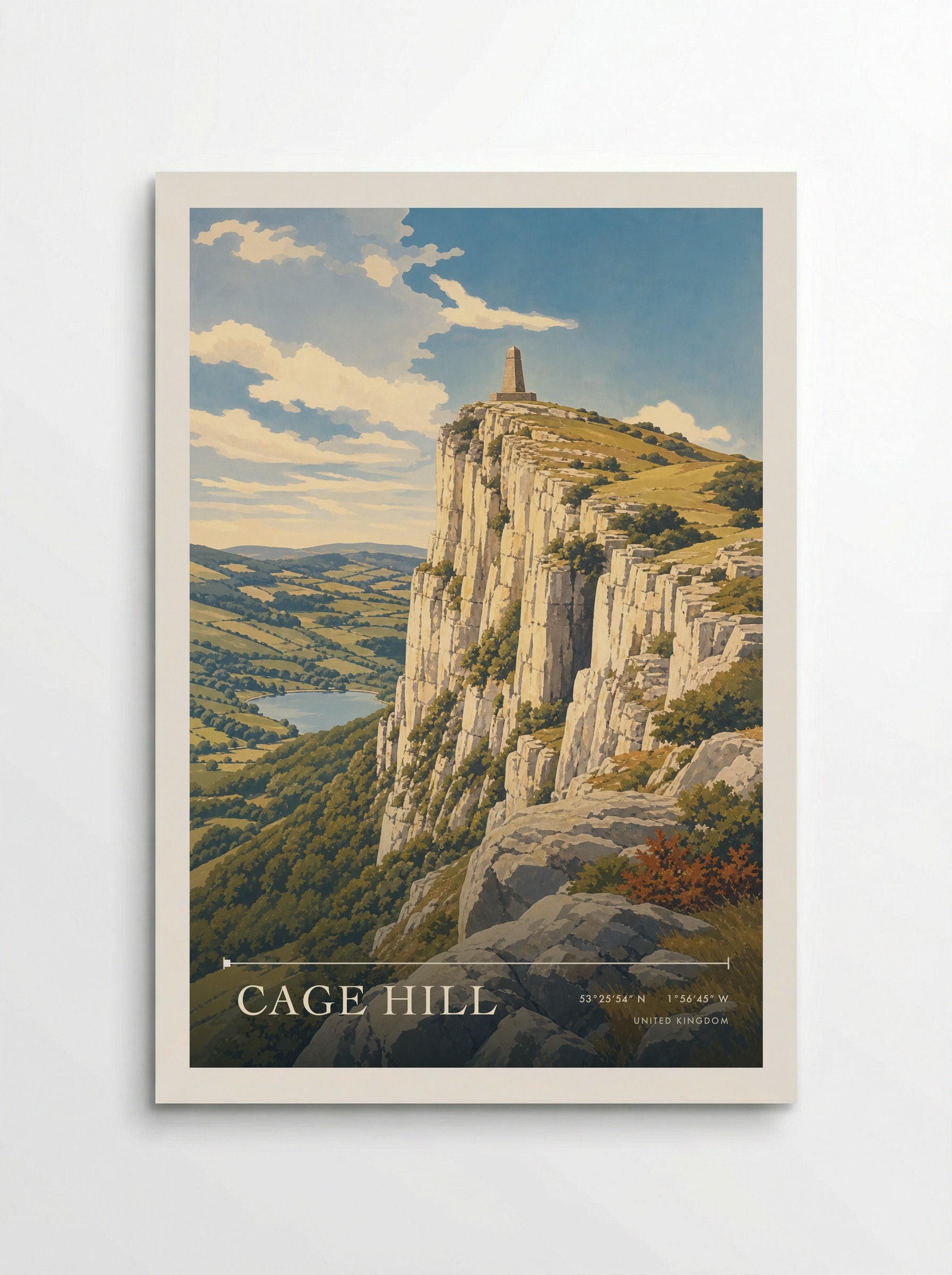 Cage Hill United Kingdom Travel Poster - Poster