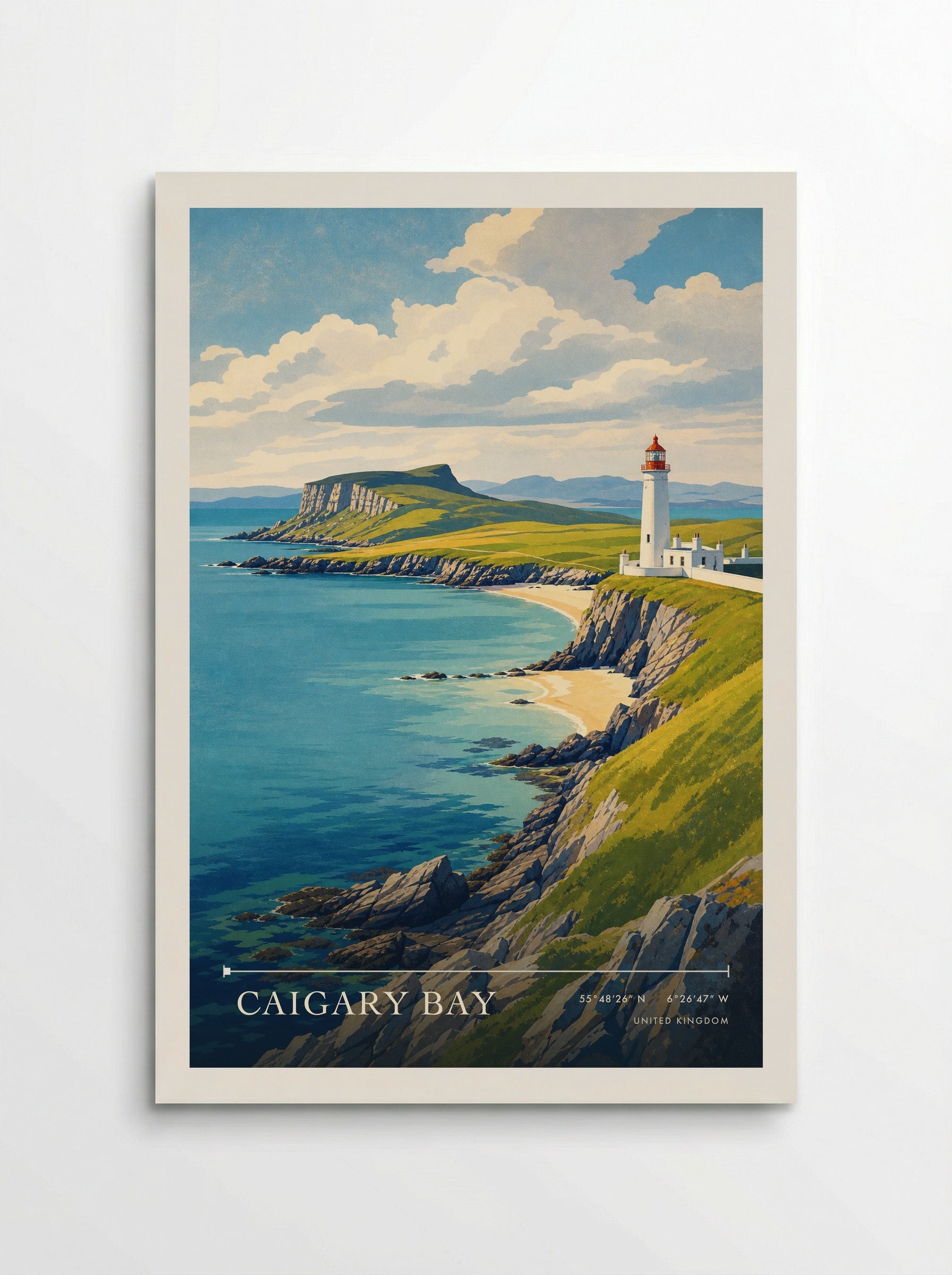 Caigary Bay United Kingdom Travel Poster - Poster