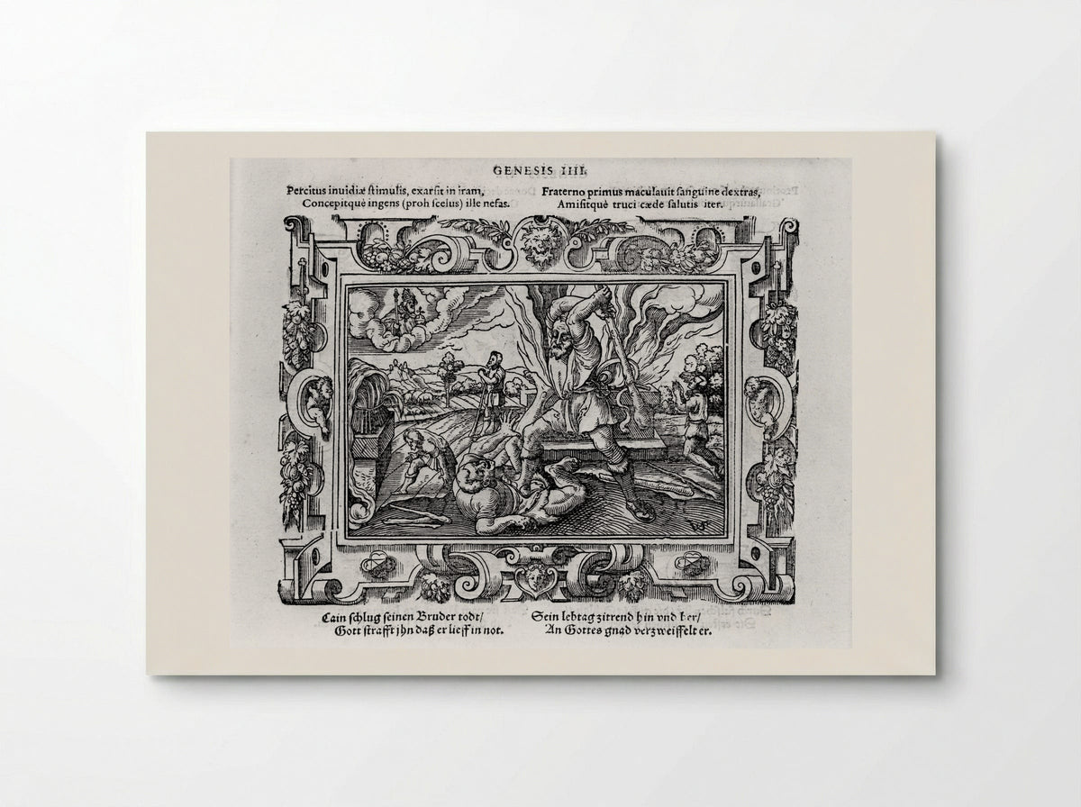 Cain Slaying Abel - Virgil Solis - Poster