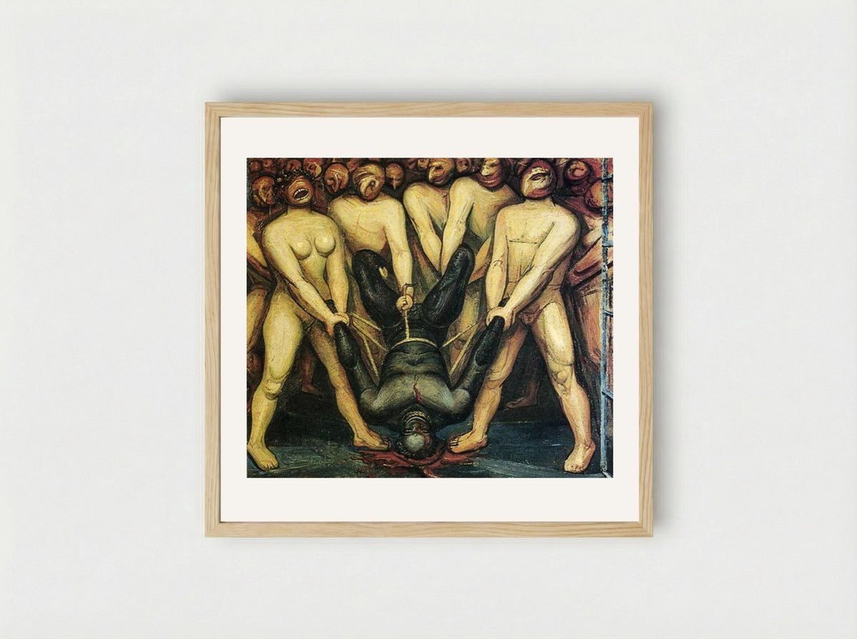 Cain in the United States - David Alfaro Siqueiros - Framed Print Wood