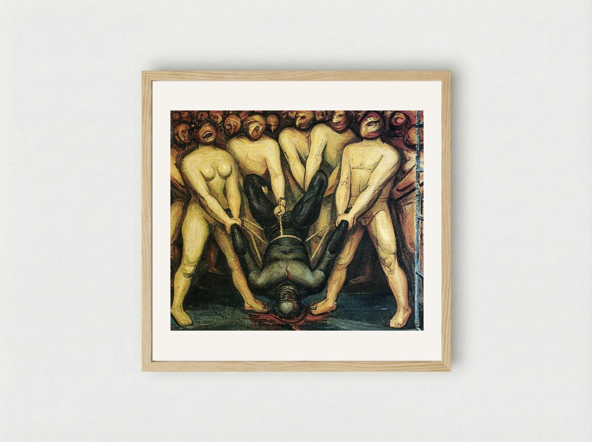 Cain in the United States - David Alfaro Siqueiros - Framed Print Wood
