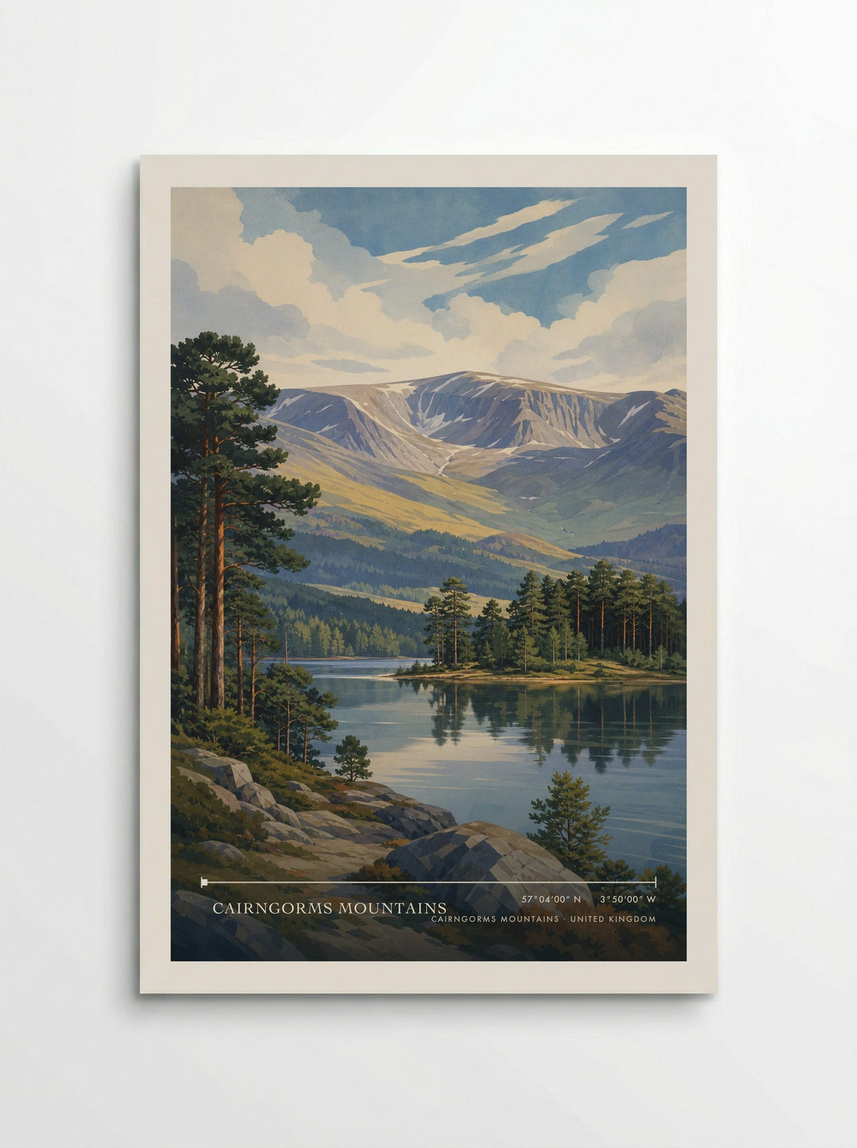 Cairngorms Mountains United Kingdom Travel Poster - Poster