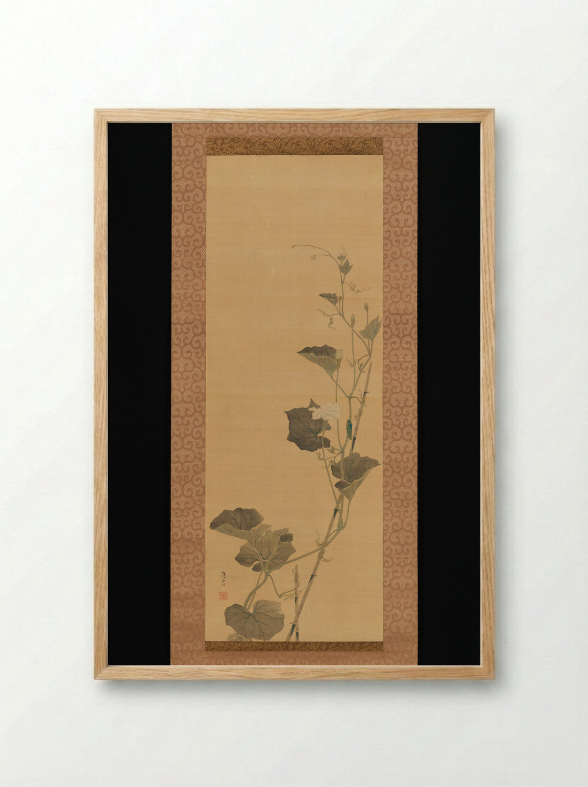 Calabash Flowers and Beetle - Maruyama Ōshin - Framed Print Wood