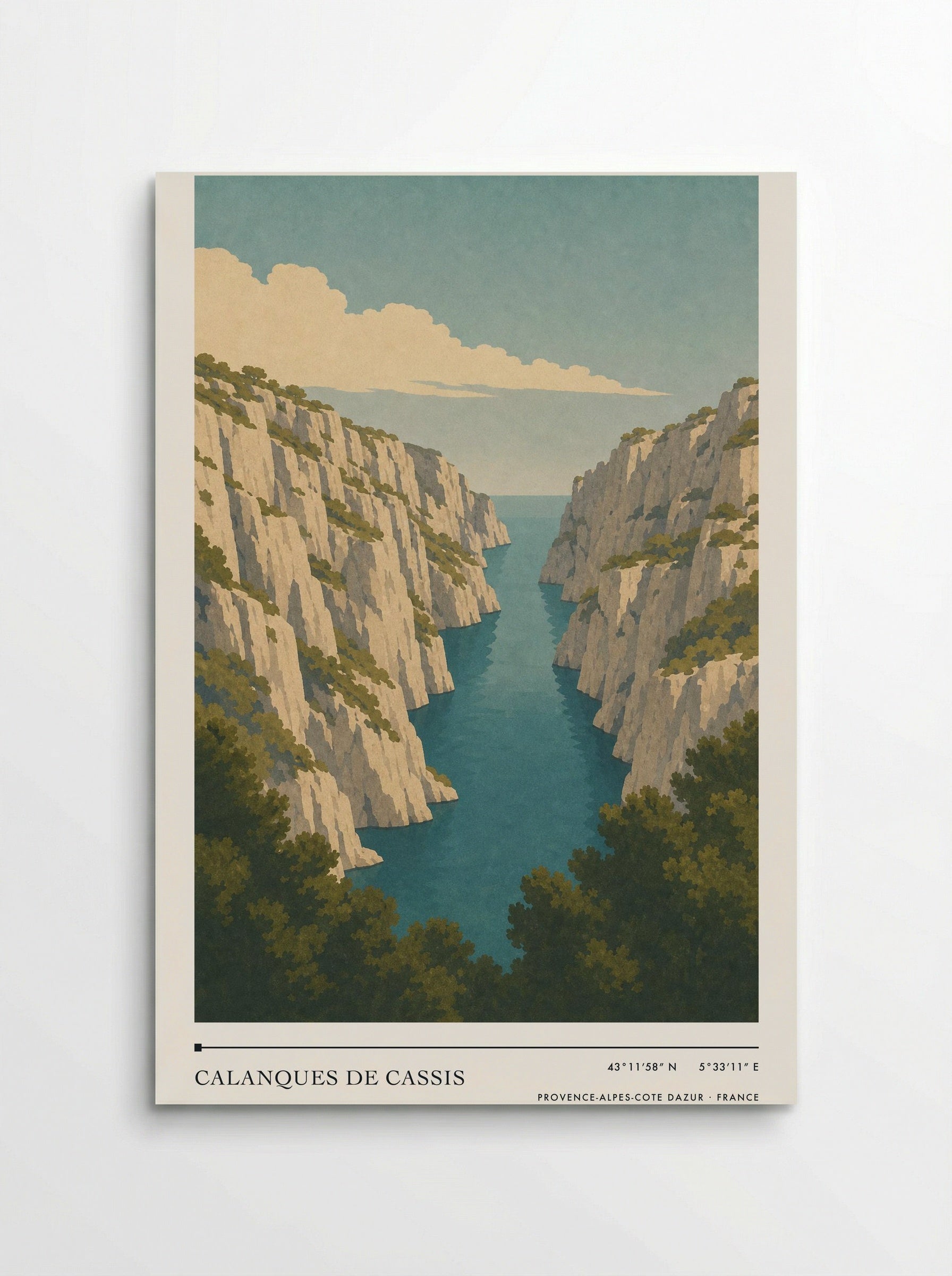 Calanques de Cassis Travel Poster Artwork - Poster