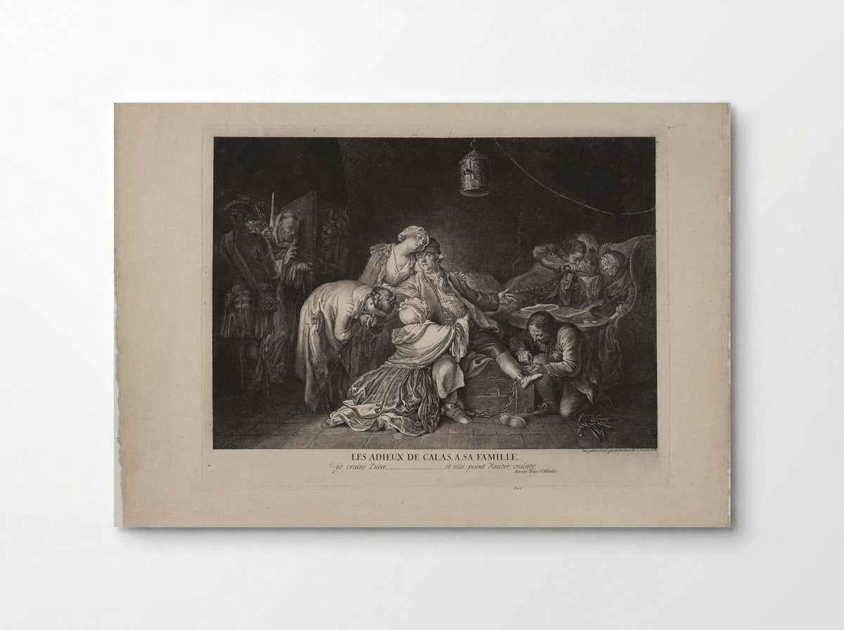 Calas Bidding Farewell to His Family - Daniel Nikolaus Chodowiecki - Poster