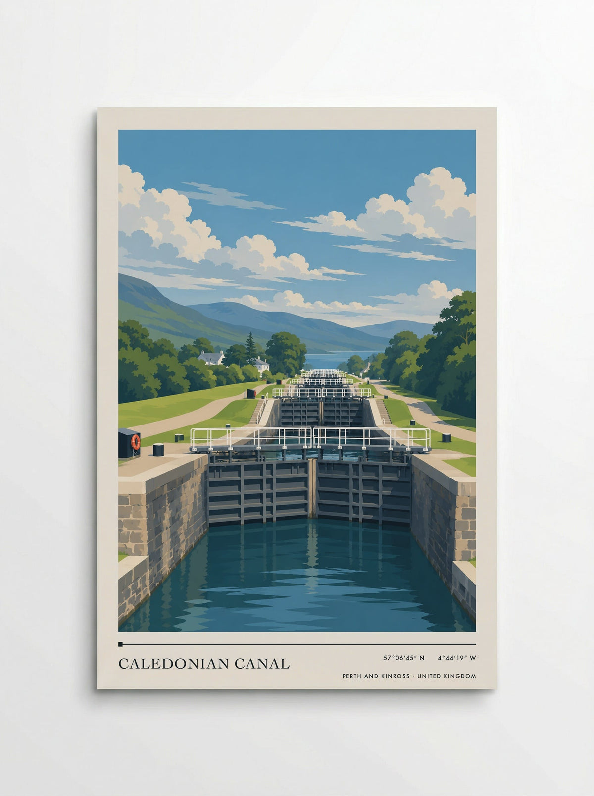 Caledonian Canal, Perth and Kinross | Travel Poster - Poster