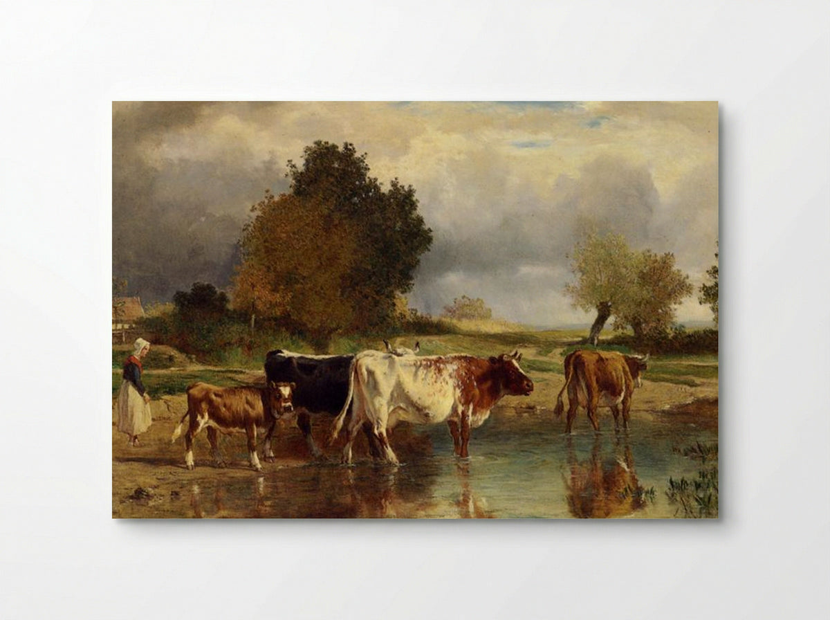 Calf Cows at the Marl - Constant Troyon - Poster