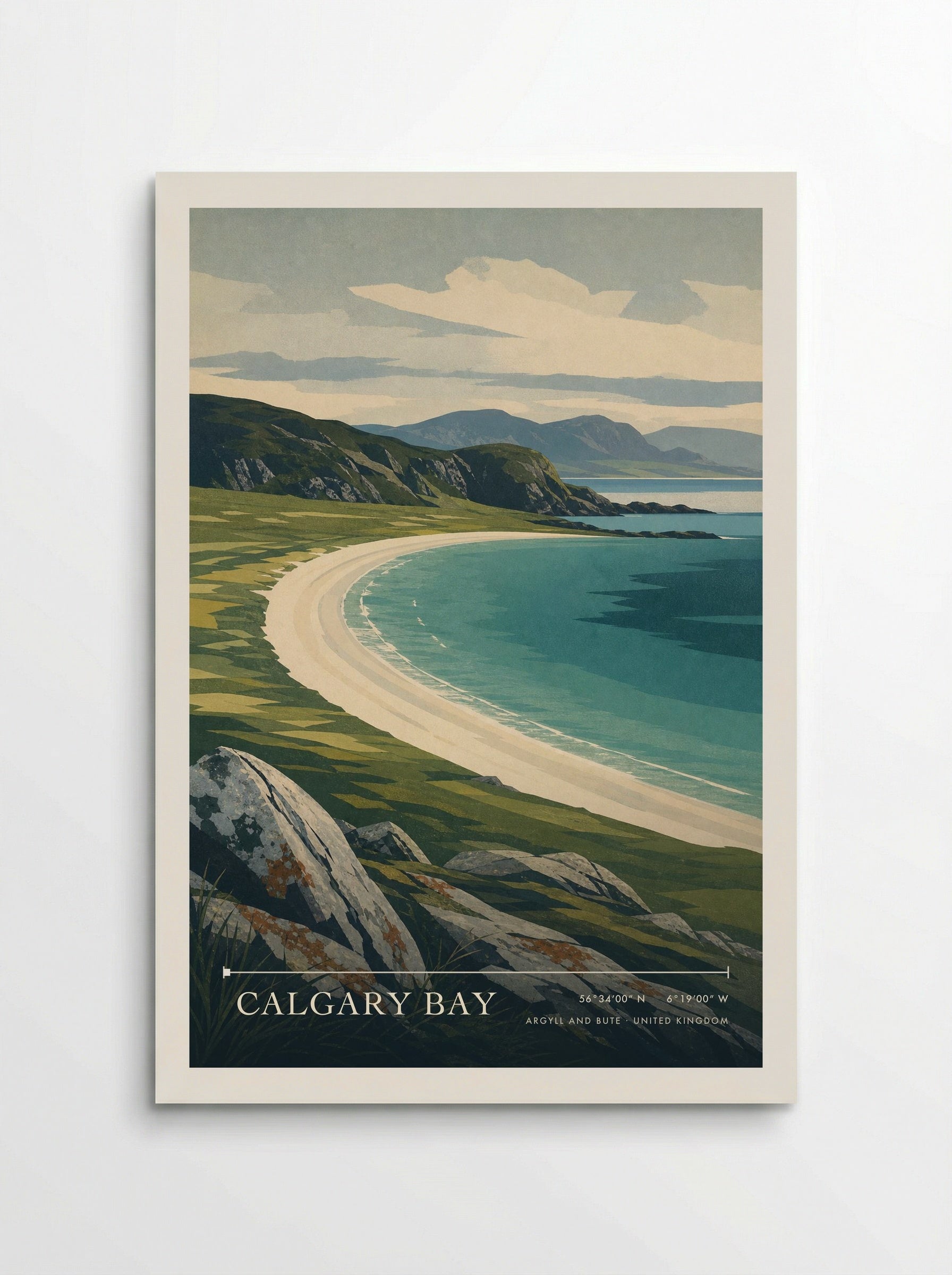 Calgary Bay Argyll and Bute United Kingdom Travel Poster - Poster