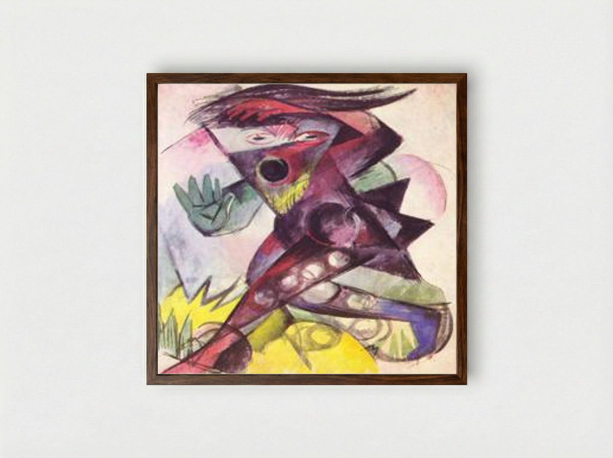 Caliban (from Shakespeare's The Tempest) - Franz Marc - Framed Print Dark Wood
