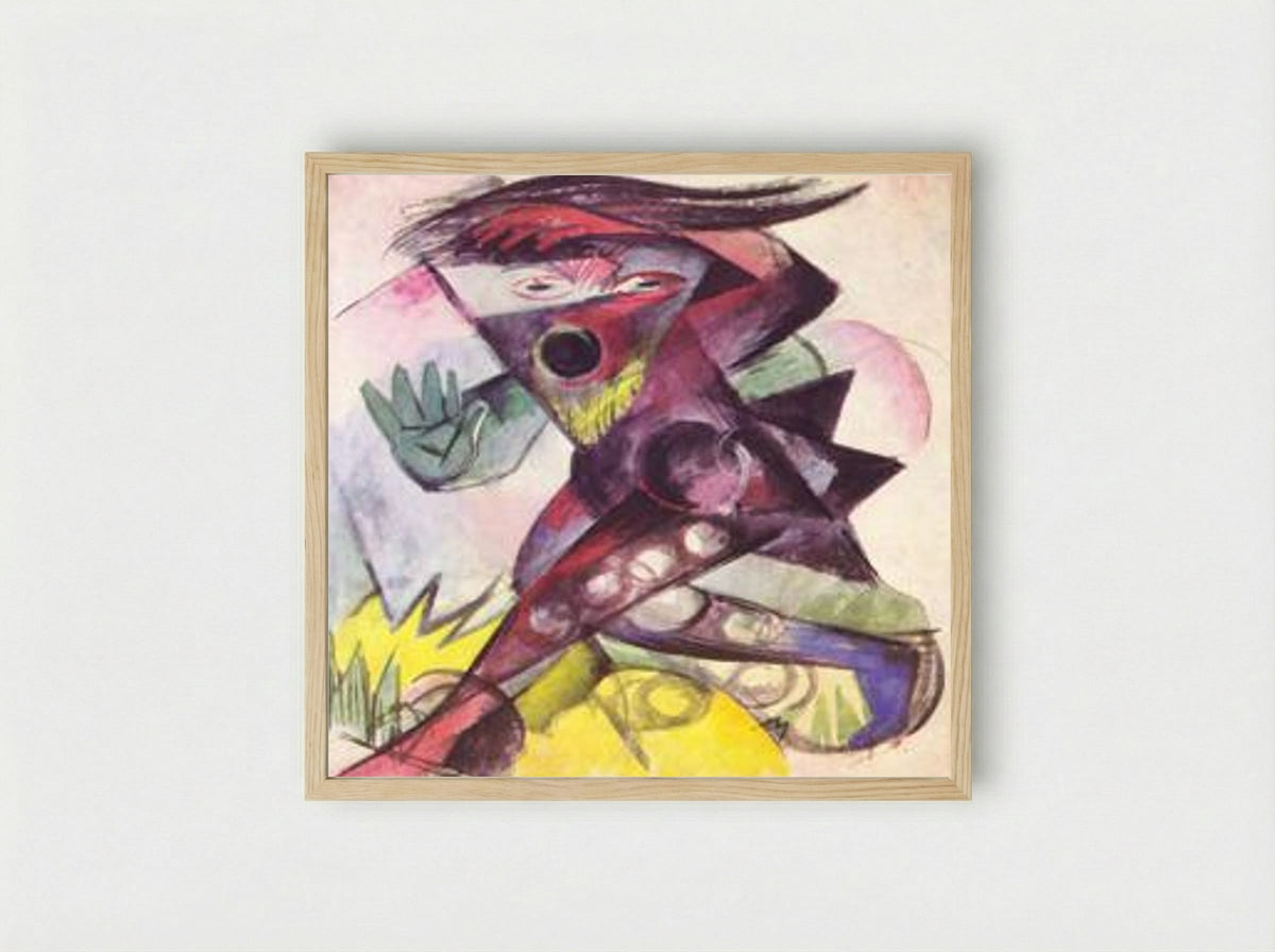 Caliban (from Shakespeare's The Tempest) - Franz Marc - Framed Print Wood