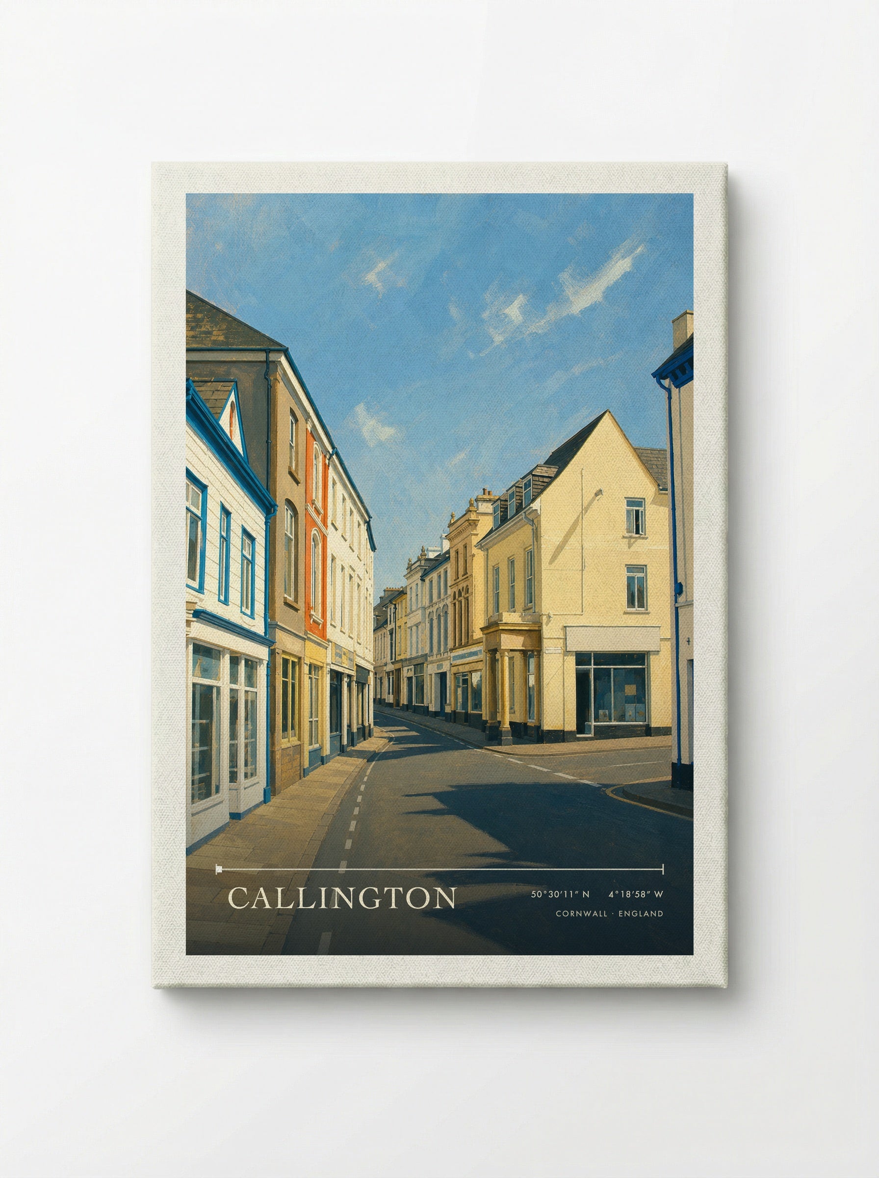 Callington Cornwall England Travel Poster - Canvas