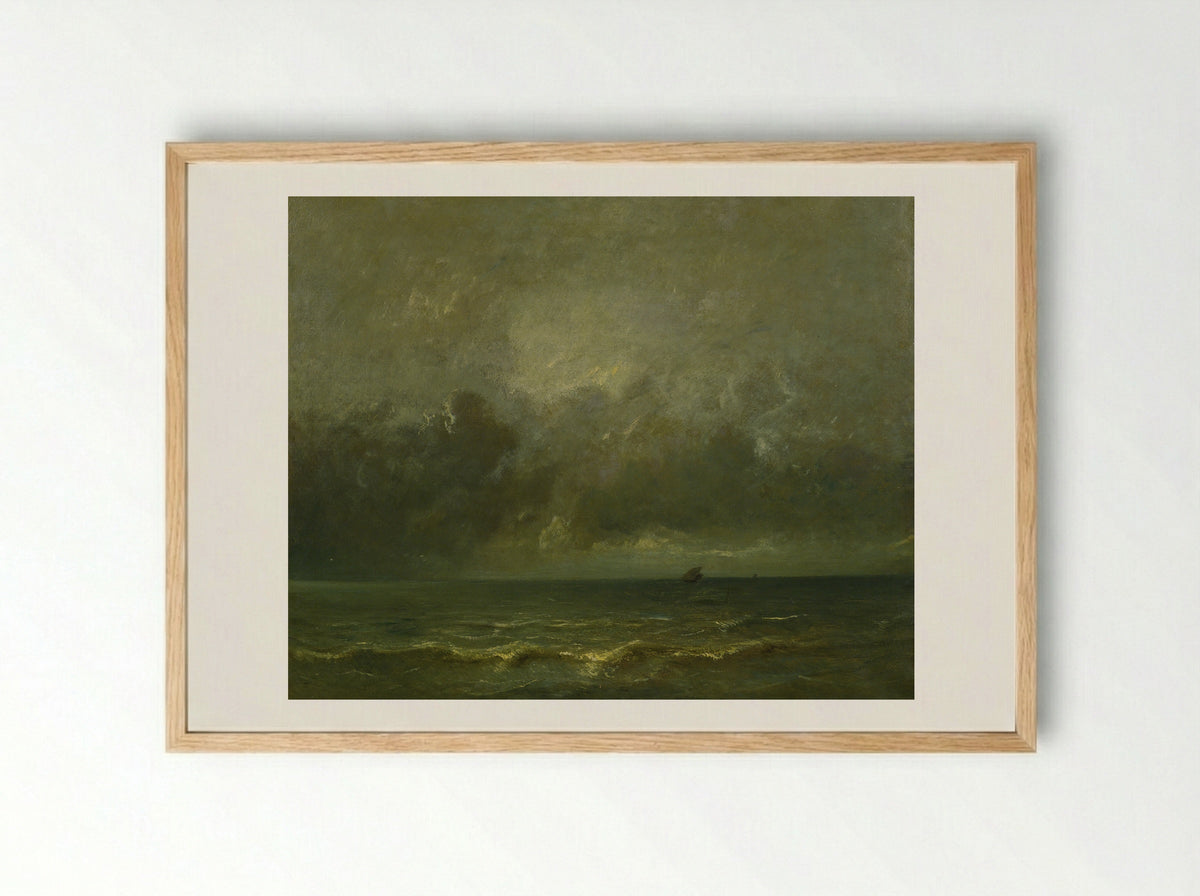 Calm before the storm - Jules Dupré - Framed Print Wood
