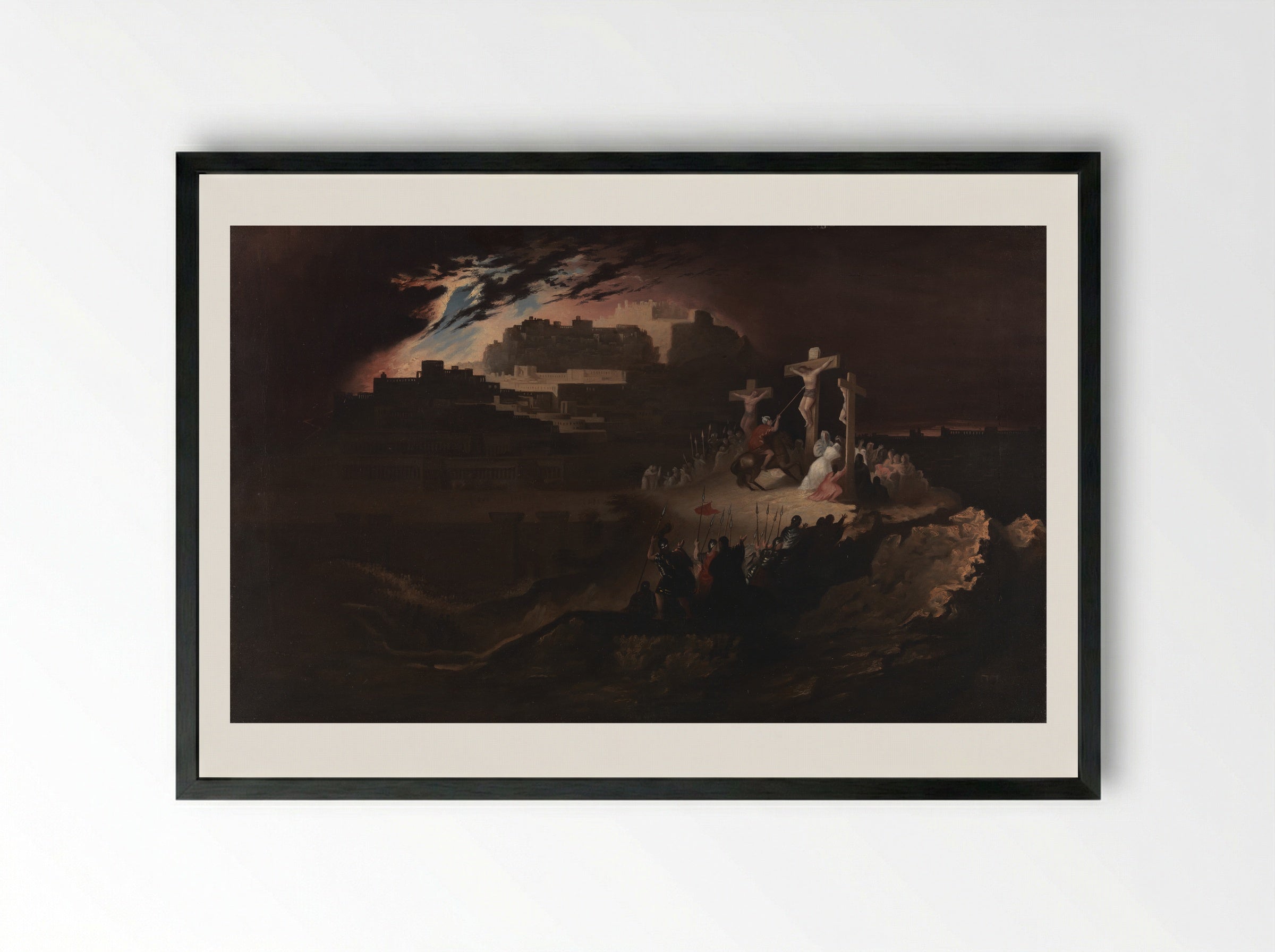 Calvary - John Martin - Framed Print Black