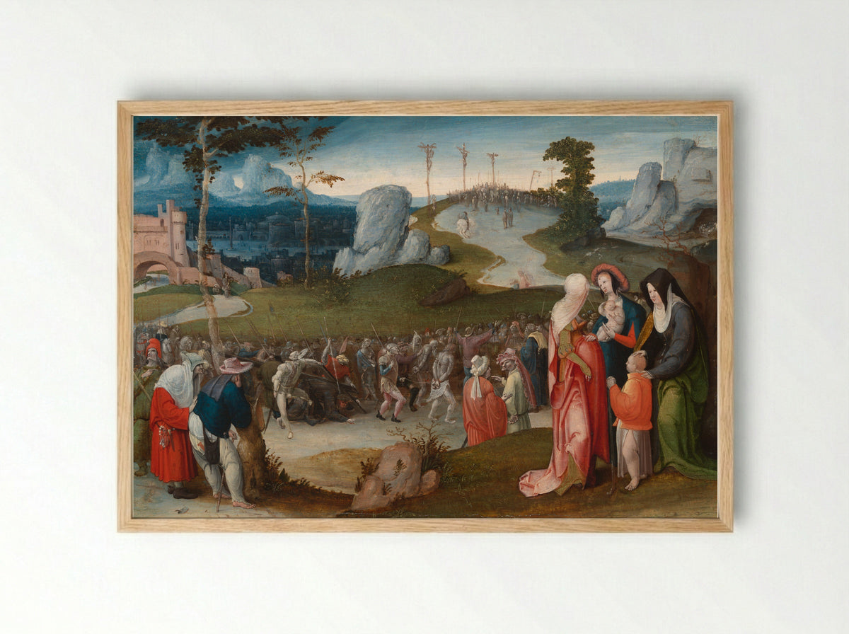 Calvary - Pseudo Jan Wellens de Cock - Framed Print Wood