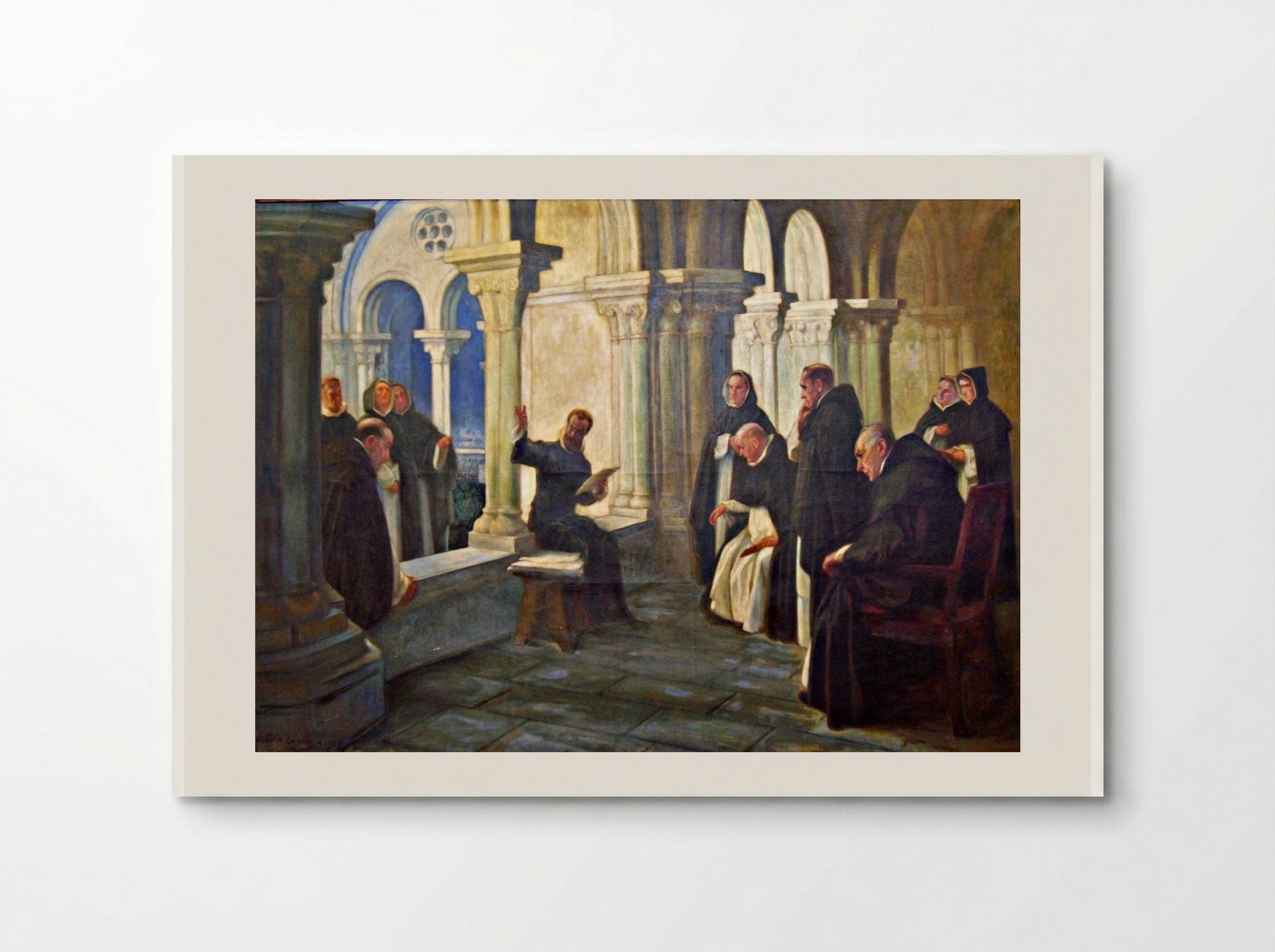 Camões lendo Os Lusíadas aos Frades de São Domingos - António Carneiro - Poster