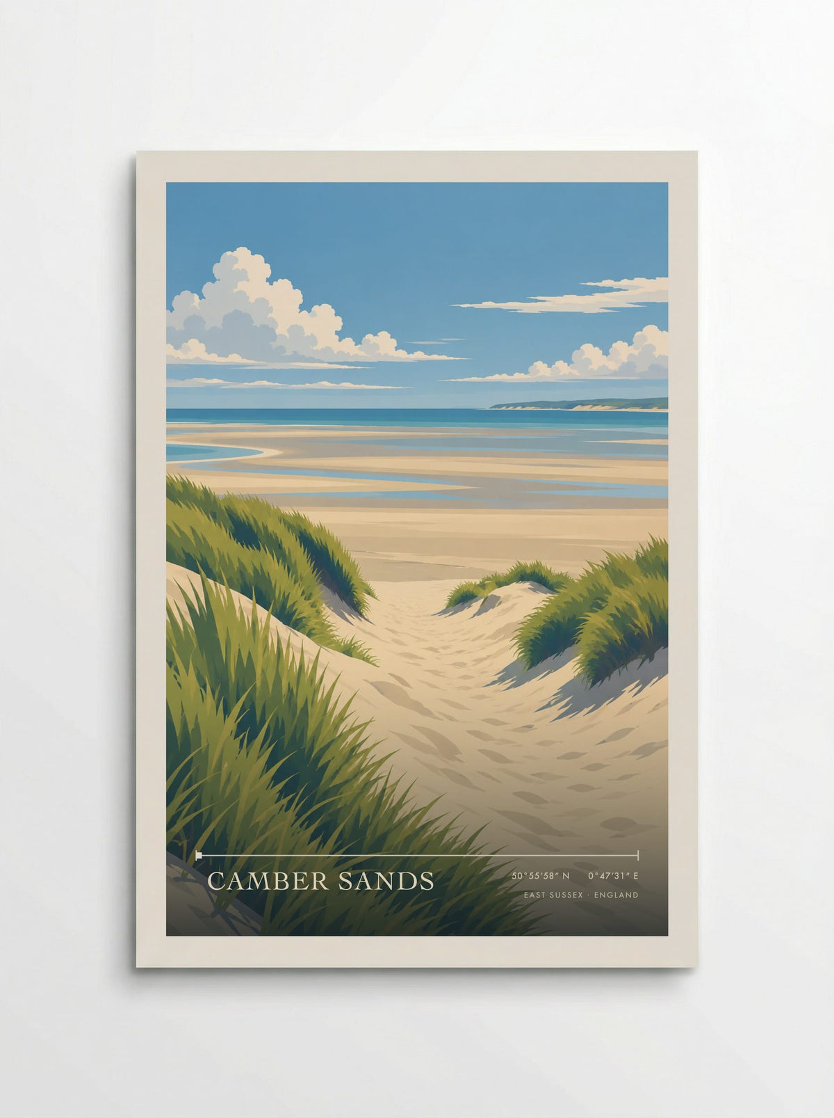 Camber Sands, East Sussex | Travel Poster - Poster