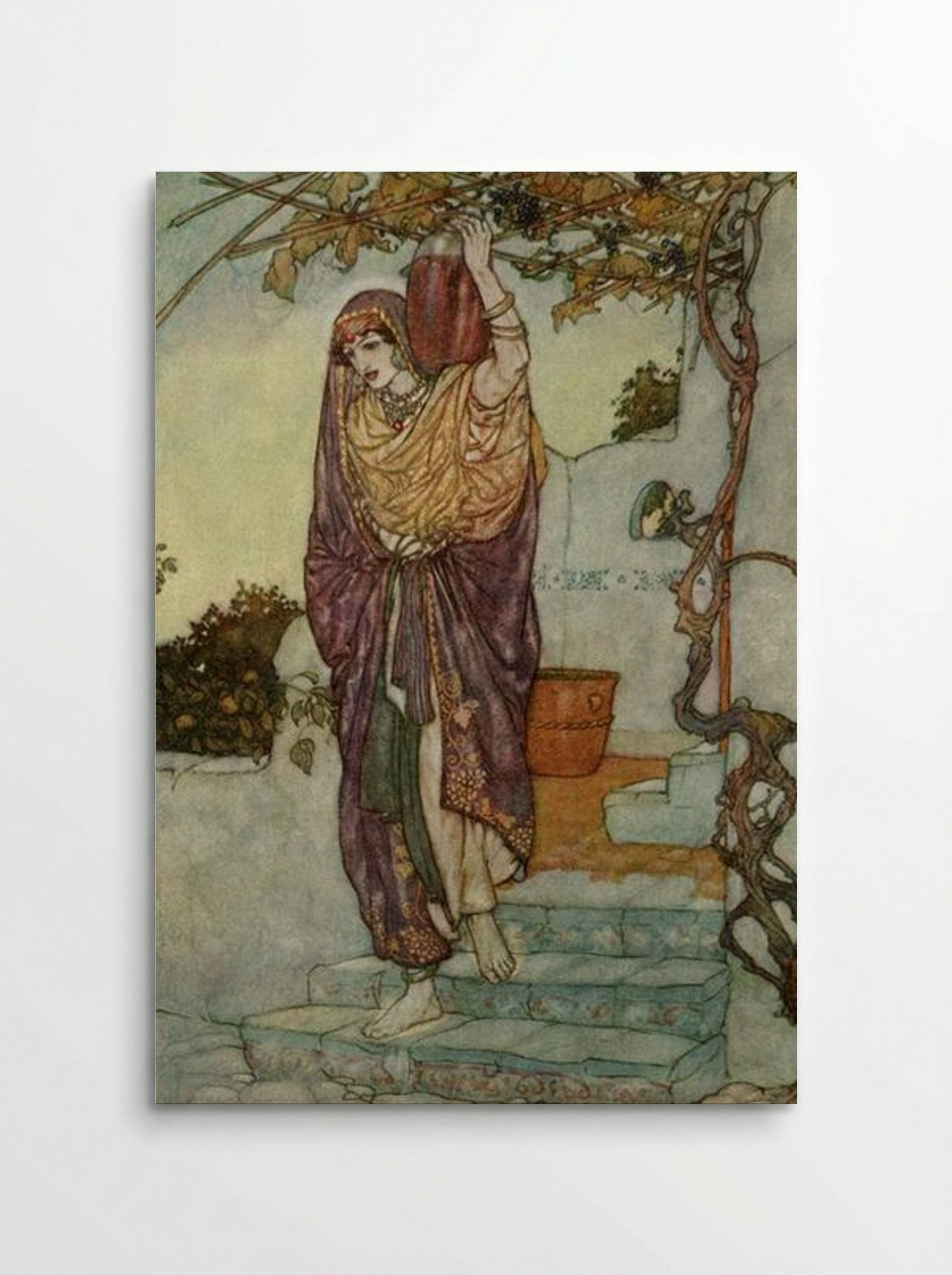 Came shining through the Dusk an Angel Shape - Edmund Dulac - Poster