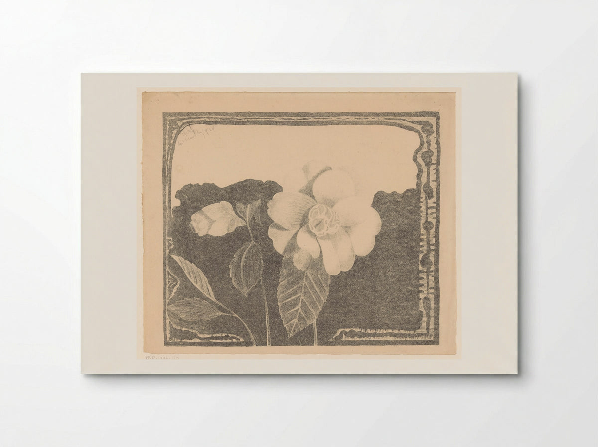 Camelia, links een bloem in knop - Samuel Jessurun de Mesquita - Poster