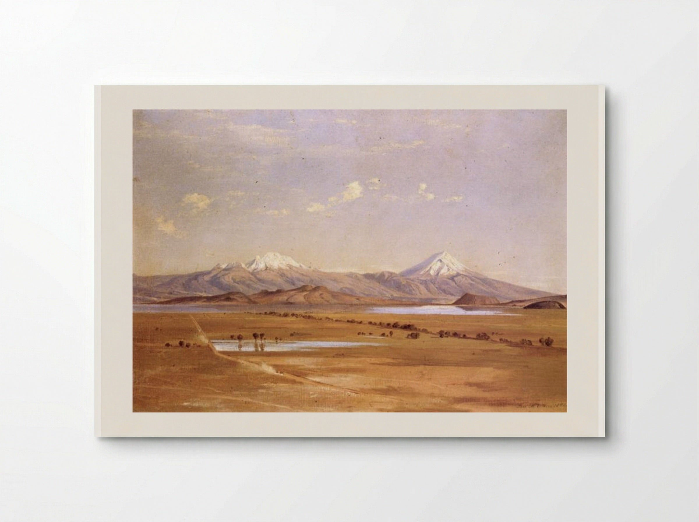 Camino a Chalco con los volcanes - José María Velasco - Poster