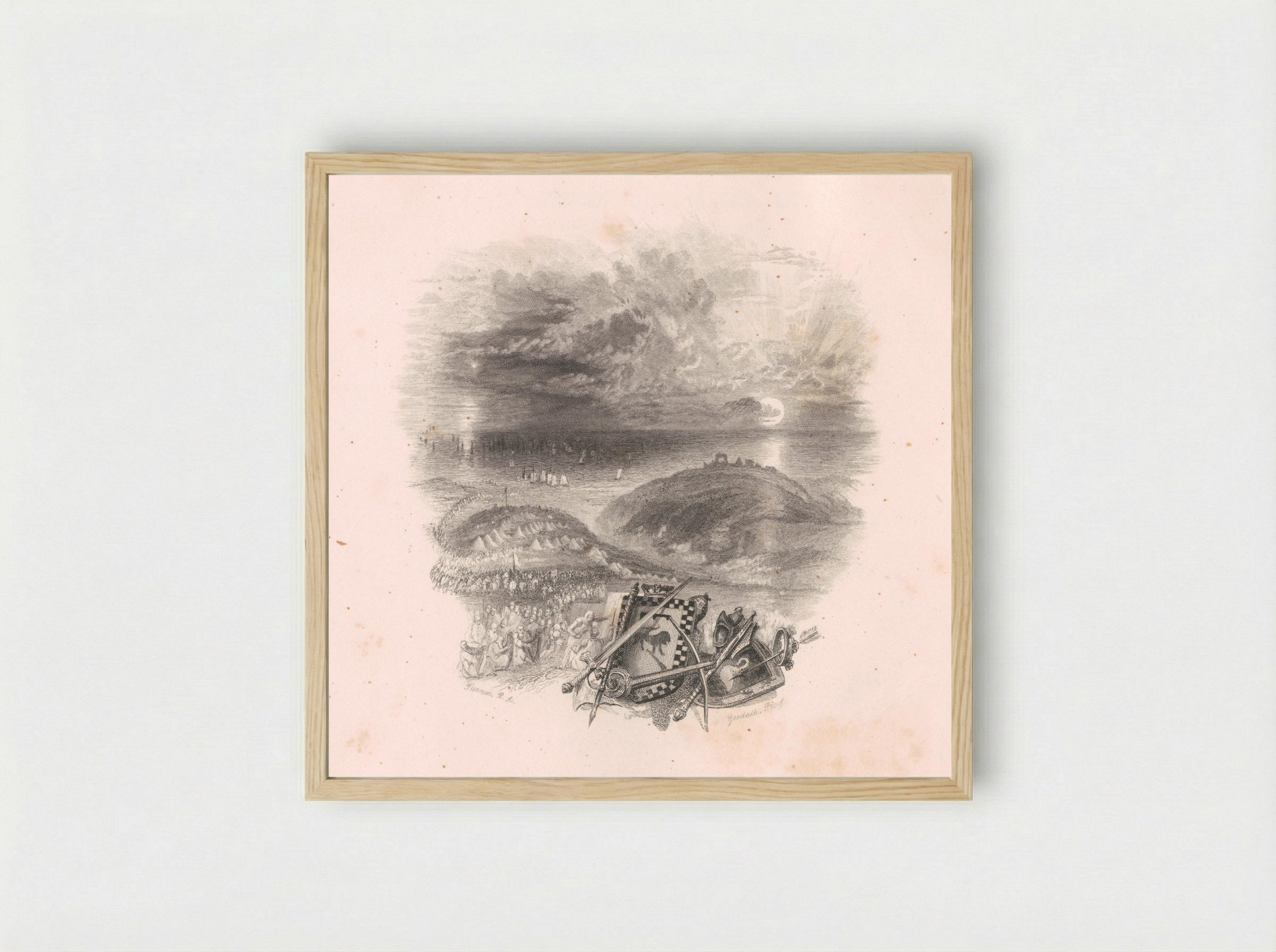 Camp Hill, Hastings - Edward Goodall - Framed Print Wood