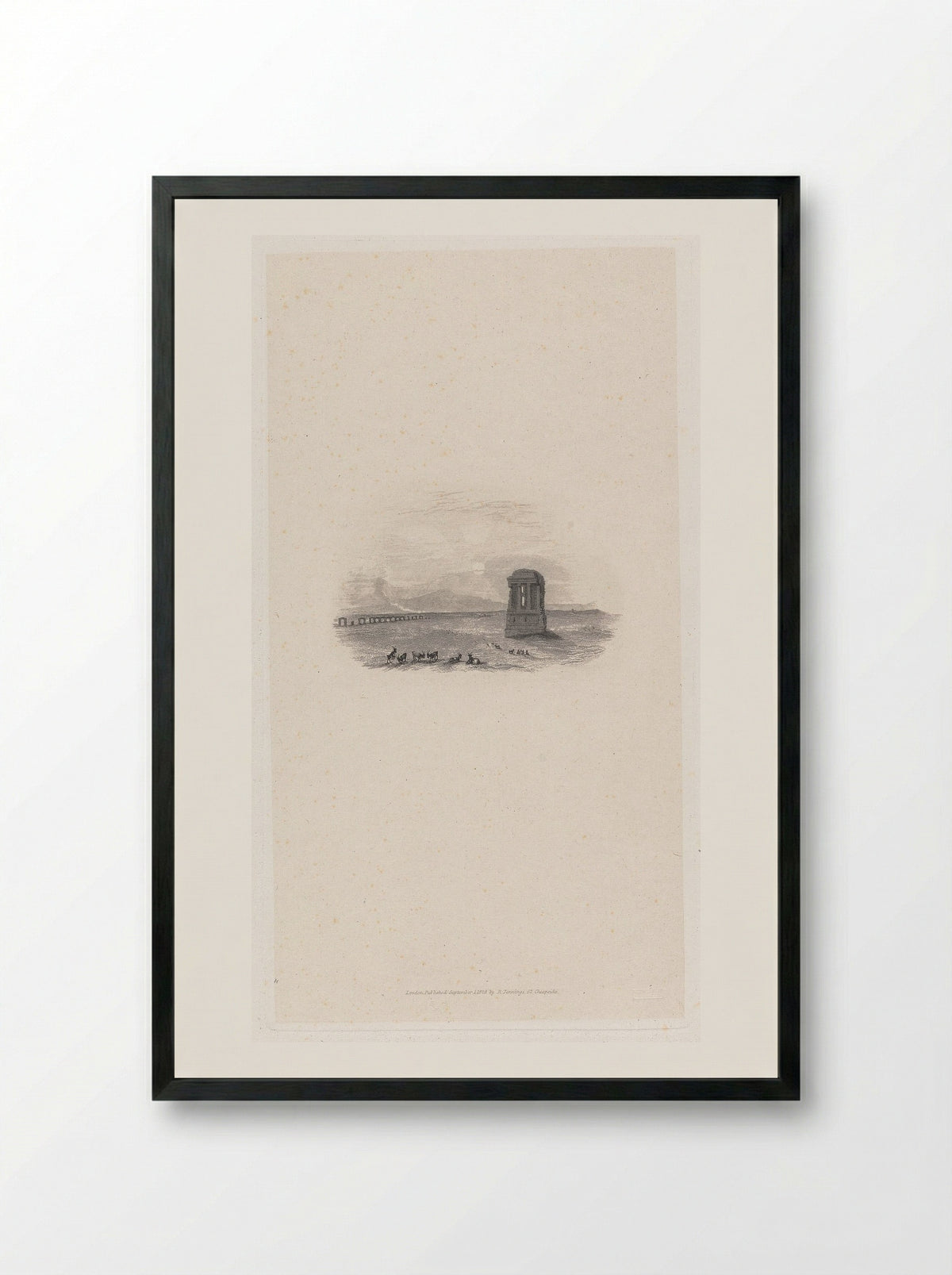 Campagna, Rome - Edward Goodall - Framed Print Black