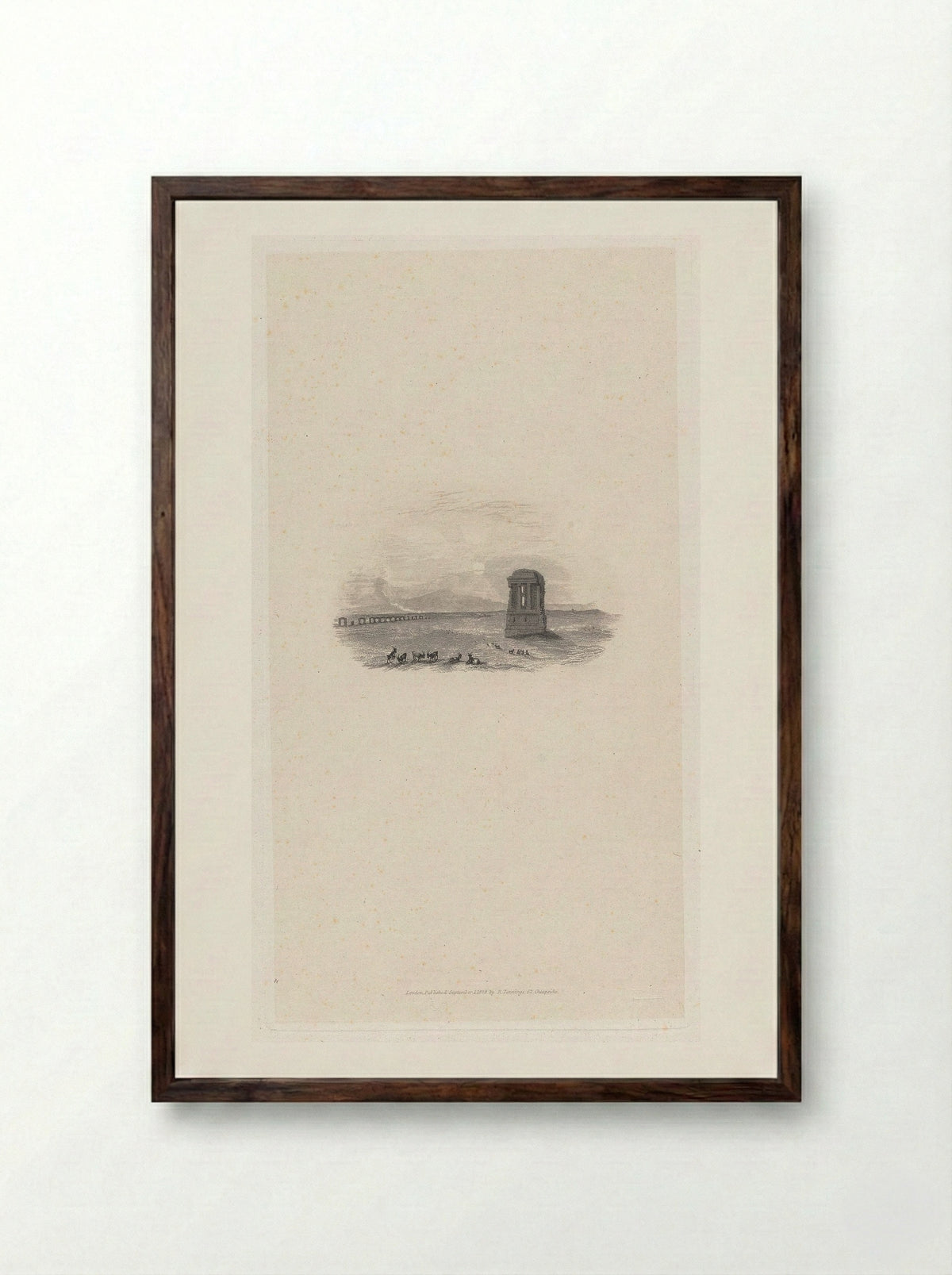 Campagna, Rome - Edward Goodall - Framed Print Dark Wood