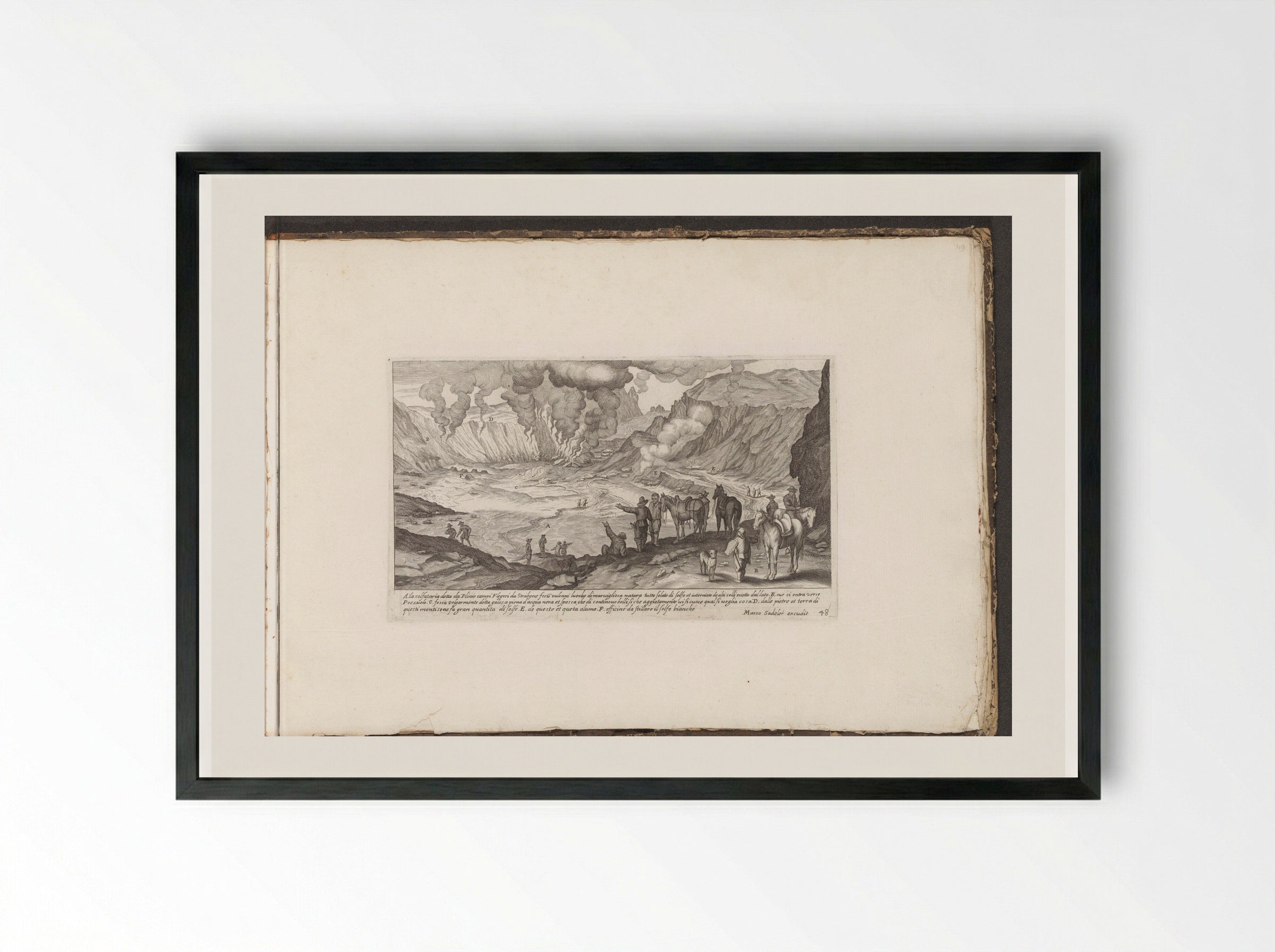 Campi Flegrei - Giovanni Giacomo de' Rossi - Framed Print Black