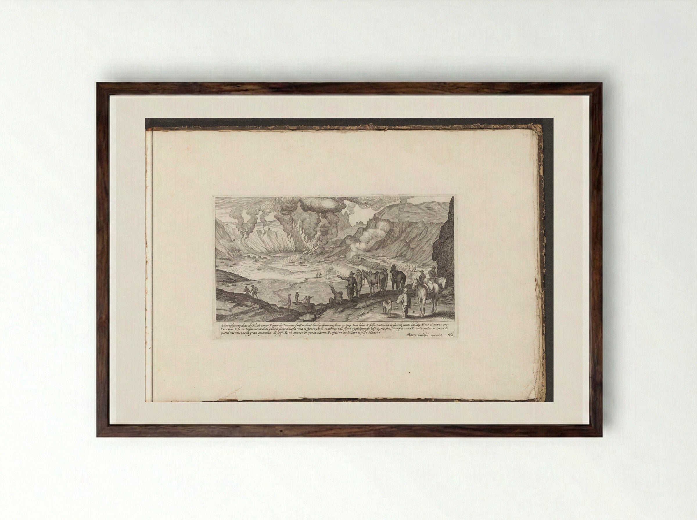 Campi Flegrei - Giovanni Giacomo de' Rossi - Framed Print Dark Wood