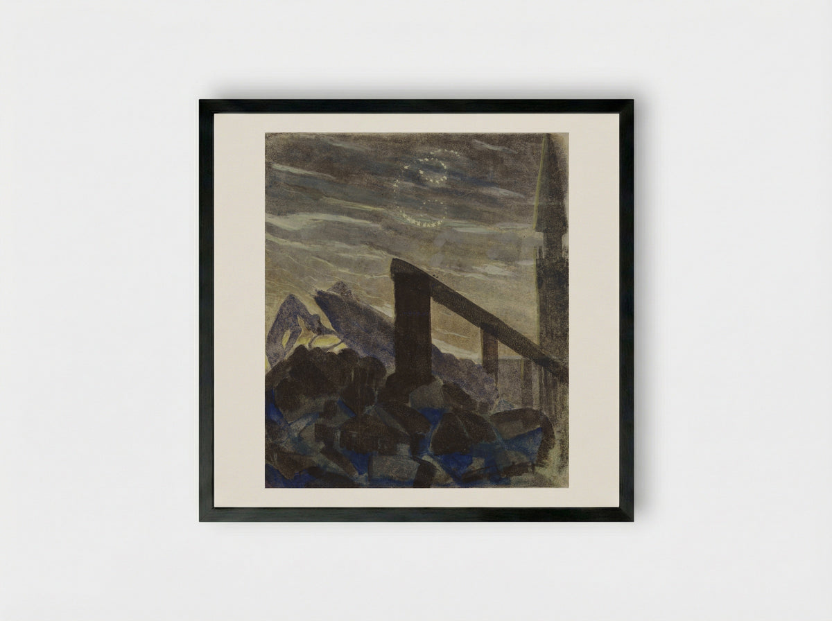 Cancer (Zodiac Cycle) - Mikalojus Konstantinas Čiurlionis - Framed Print Black