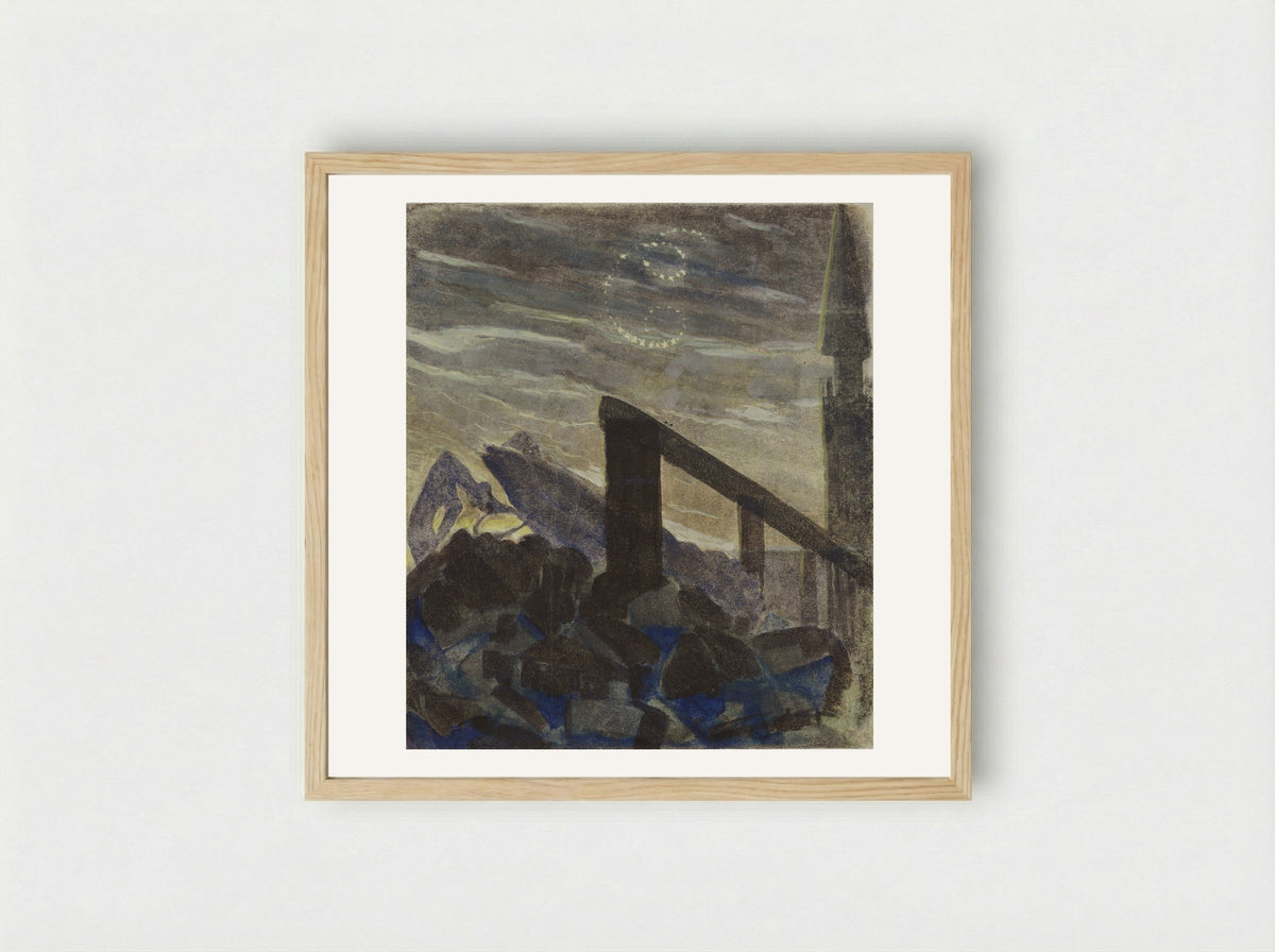 Cancer (Zodiac Cycle) - Mikalojus Konstantinas Čiurlionis - Framed Print Wood