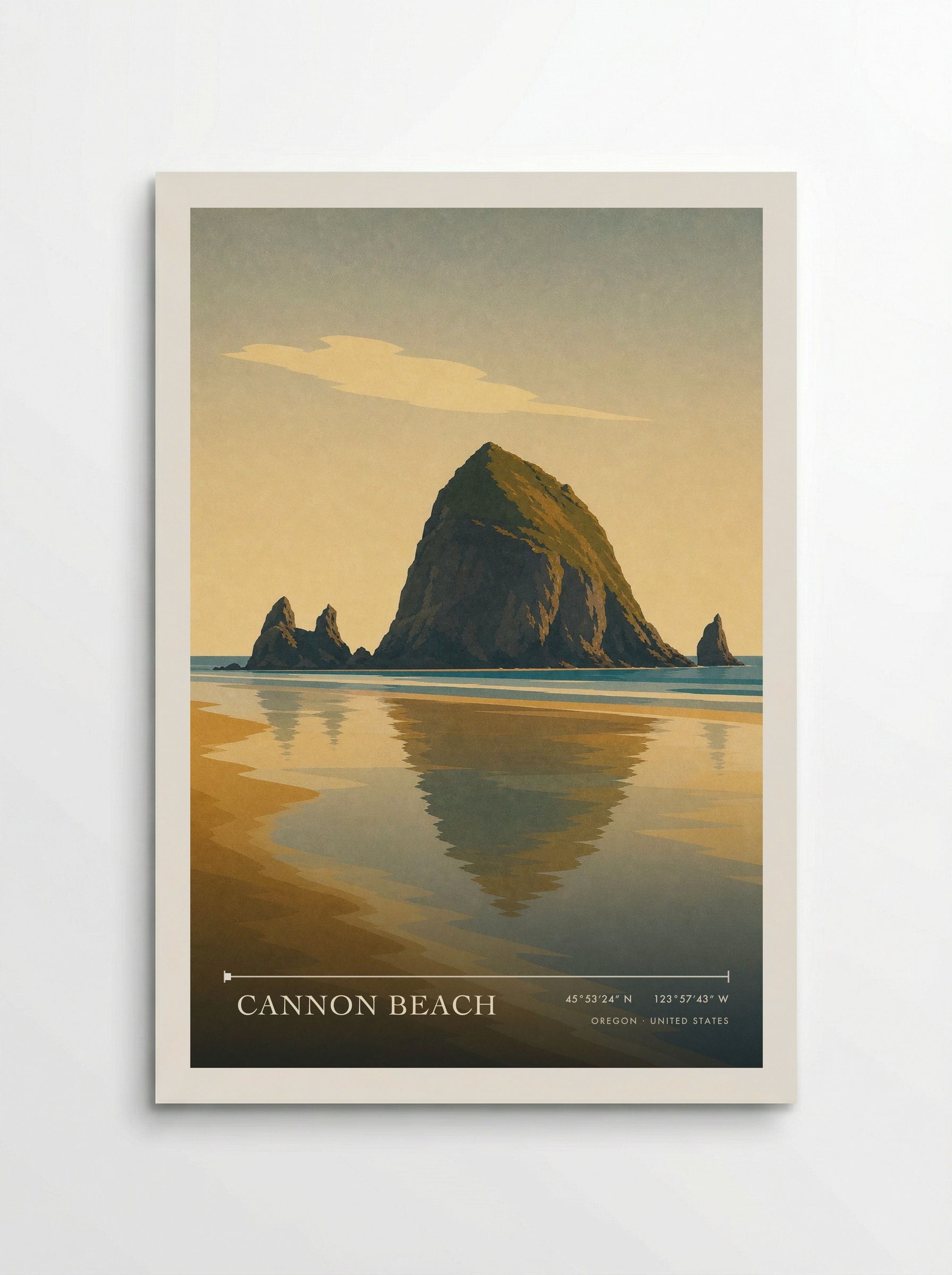 Cannon Beach Travel Poster Artwork - Poster