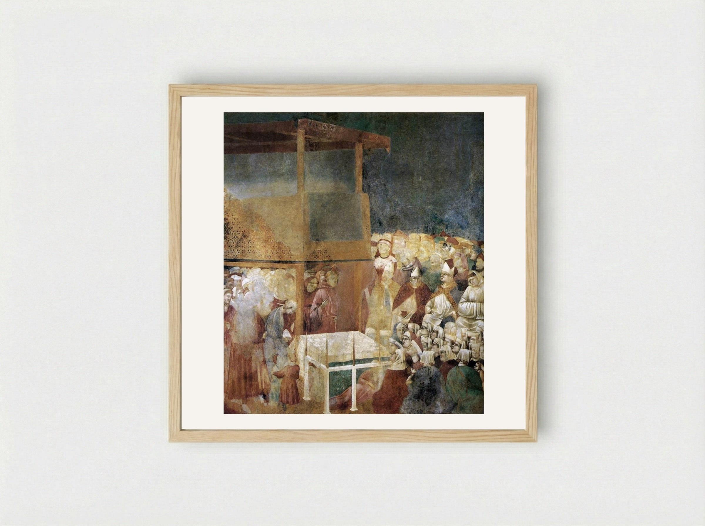 Canonization of St Francis - Giotto di Bondone - Framed Print Wood
