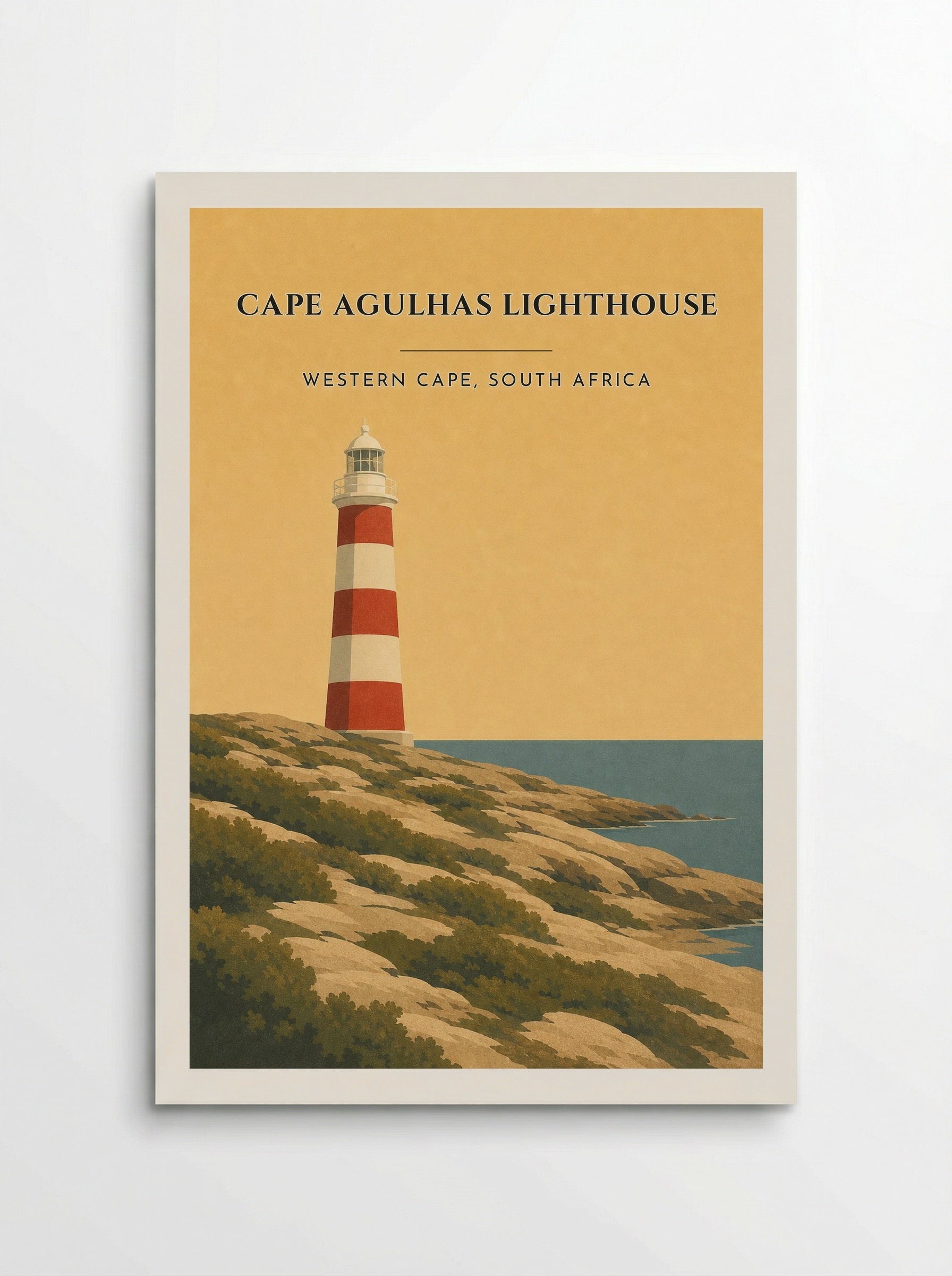 Cape Agulhas Lighthouse Travel Poster Artwork - Poster